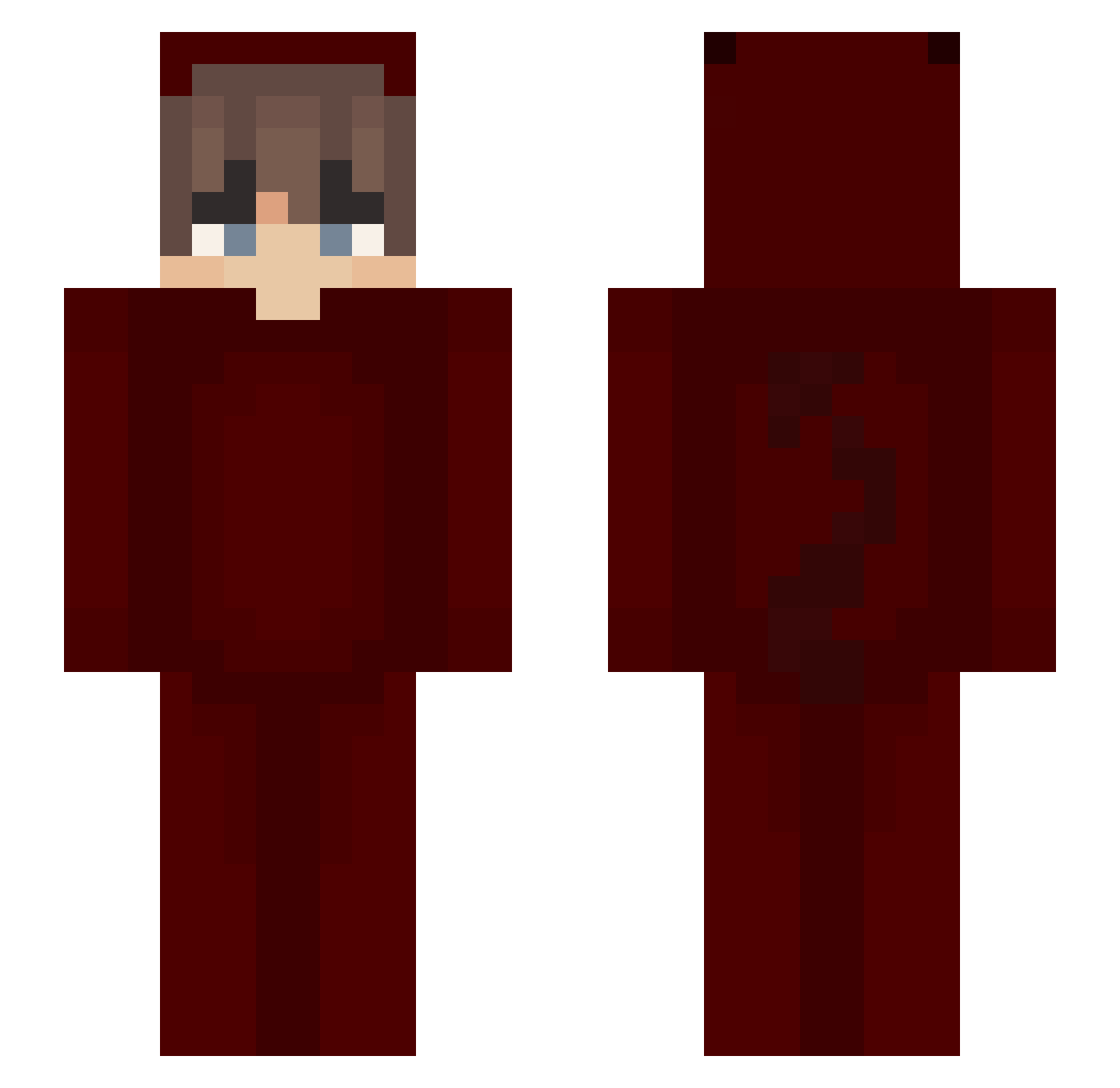 Mpbw_ Minecraft skin, front and back view