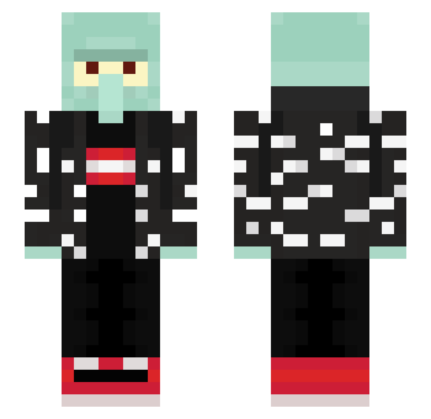zZuela Minecraft skin, front and back view