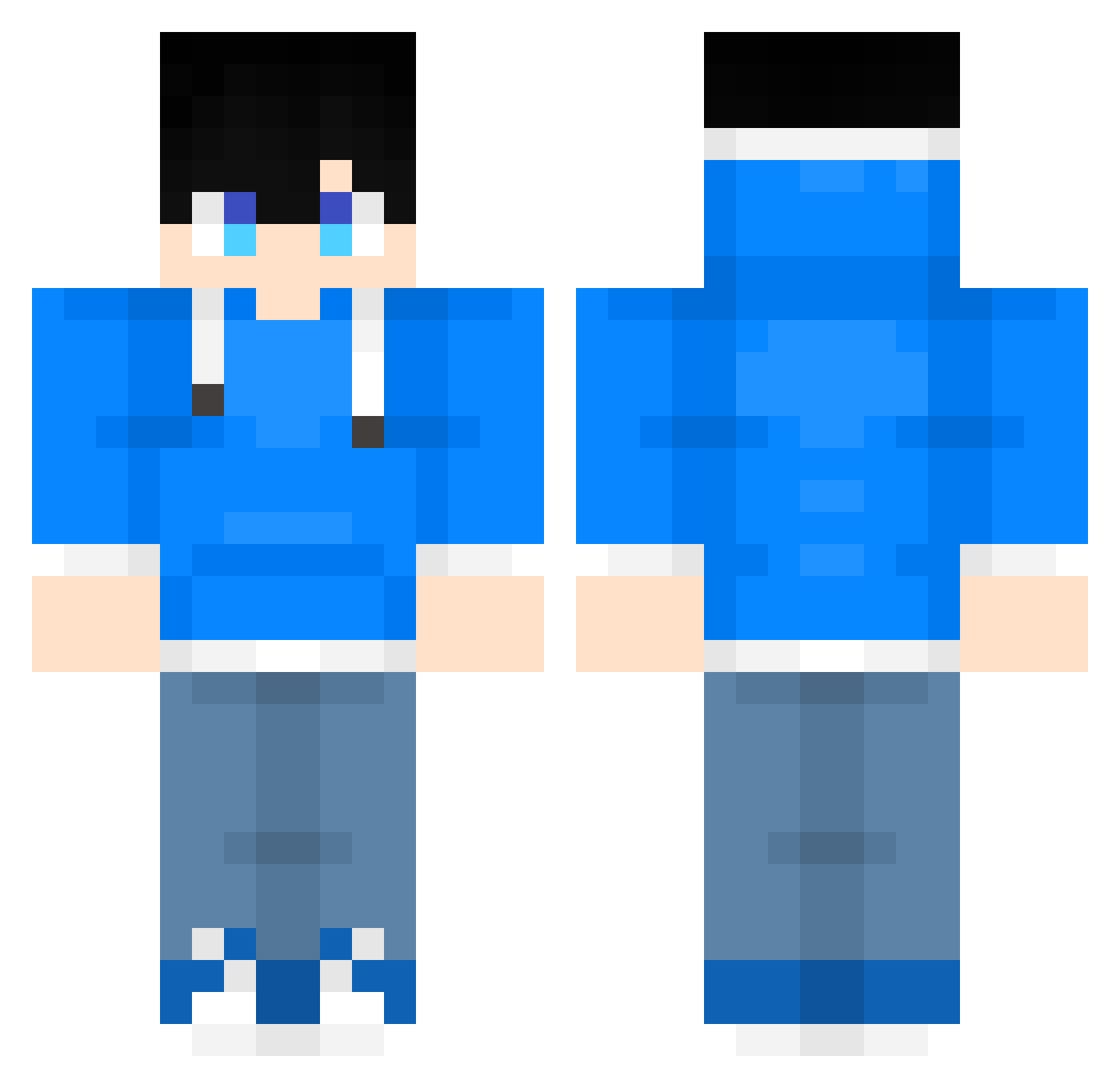 Puong Minecraft skin, front and back view