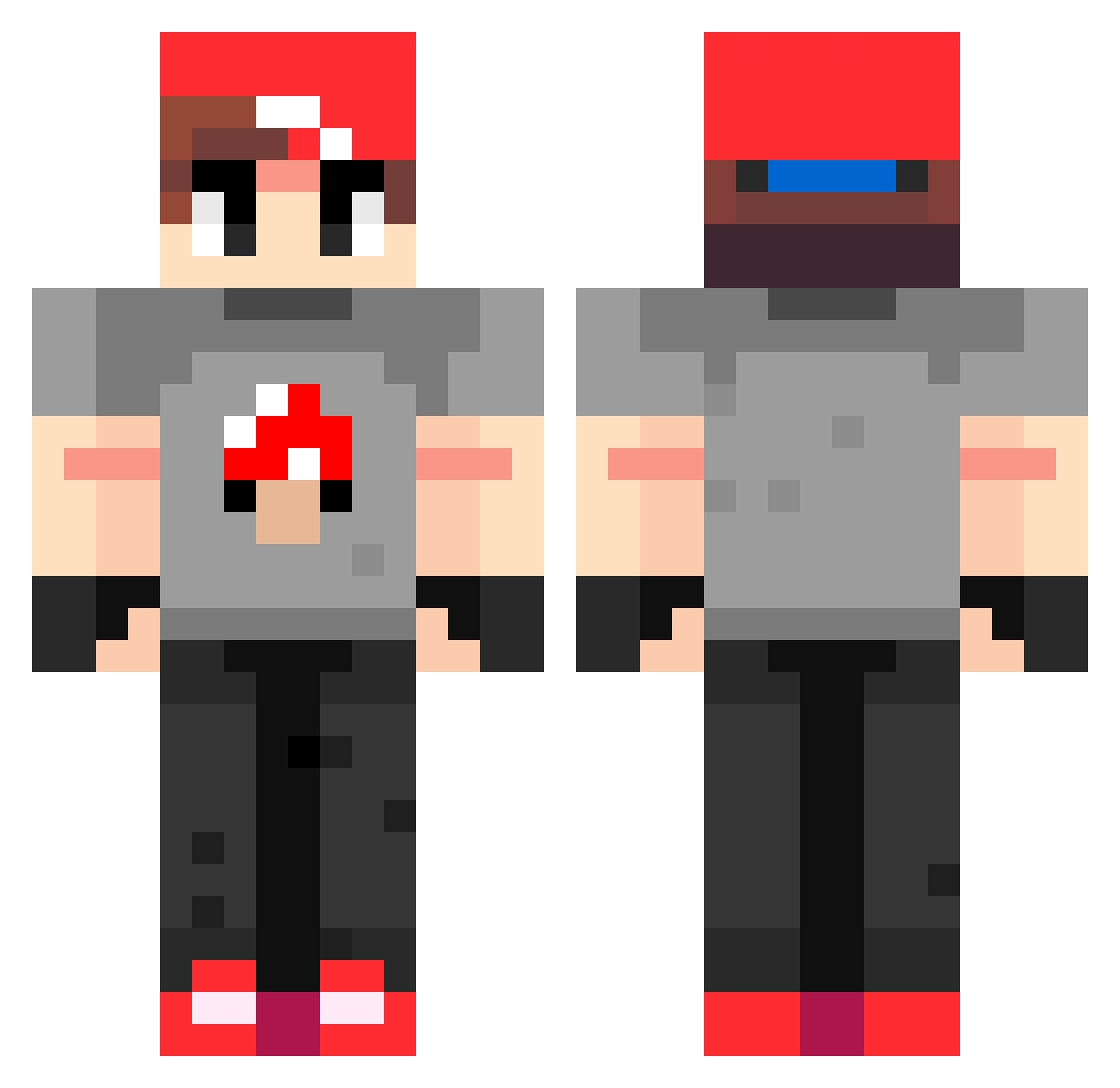 SuperMario877 Minecraft skin, front and back view