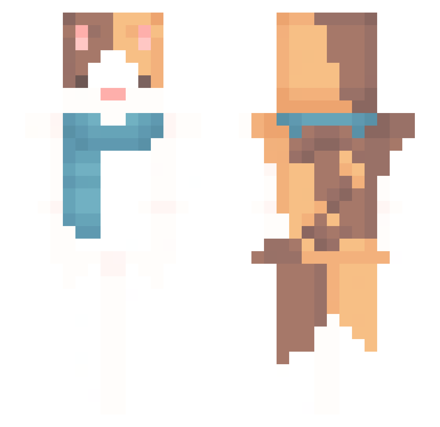 CuteShibaInu030 Minecraft skin, front and back view