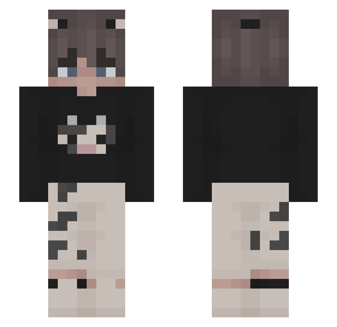 niko_wiko Minecraft skin, front and back view