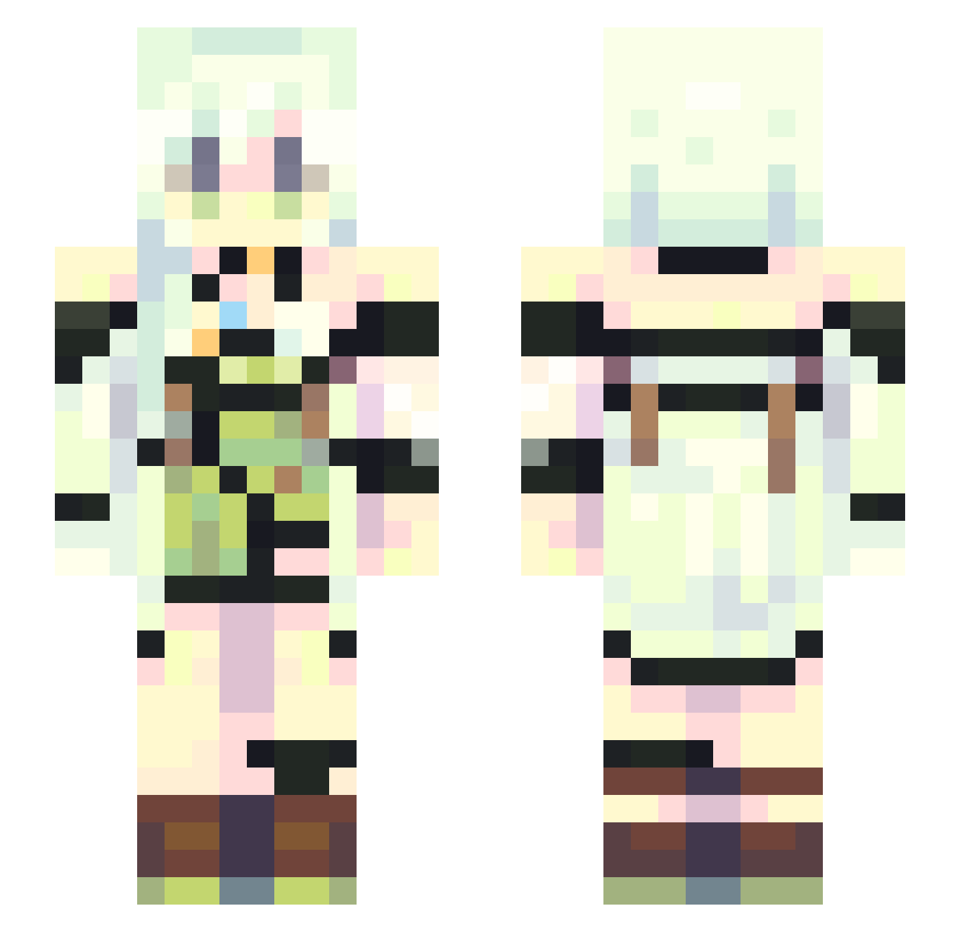 alicedesuuu Minecraft skin, front and back view