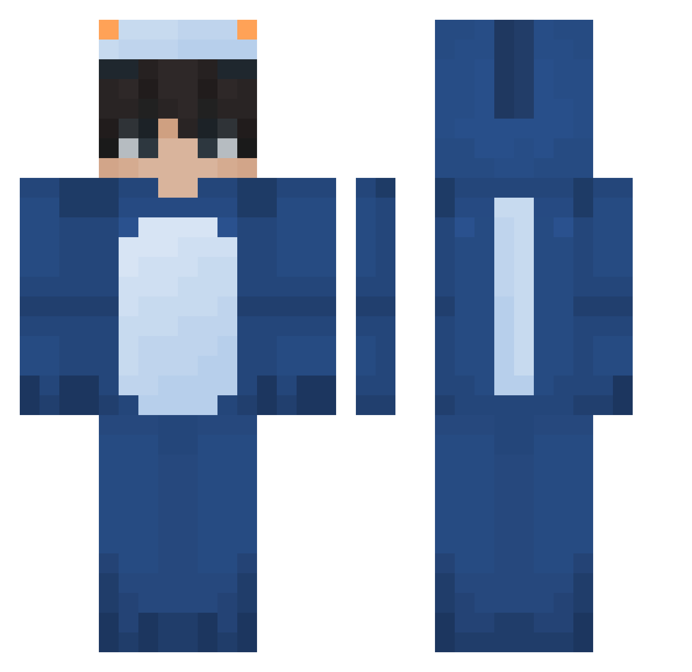 Markaay Minecraft skin, front and back view