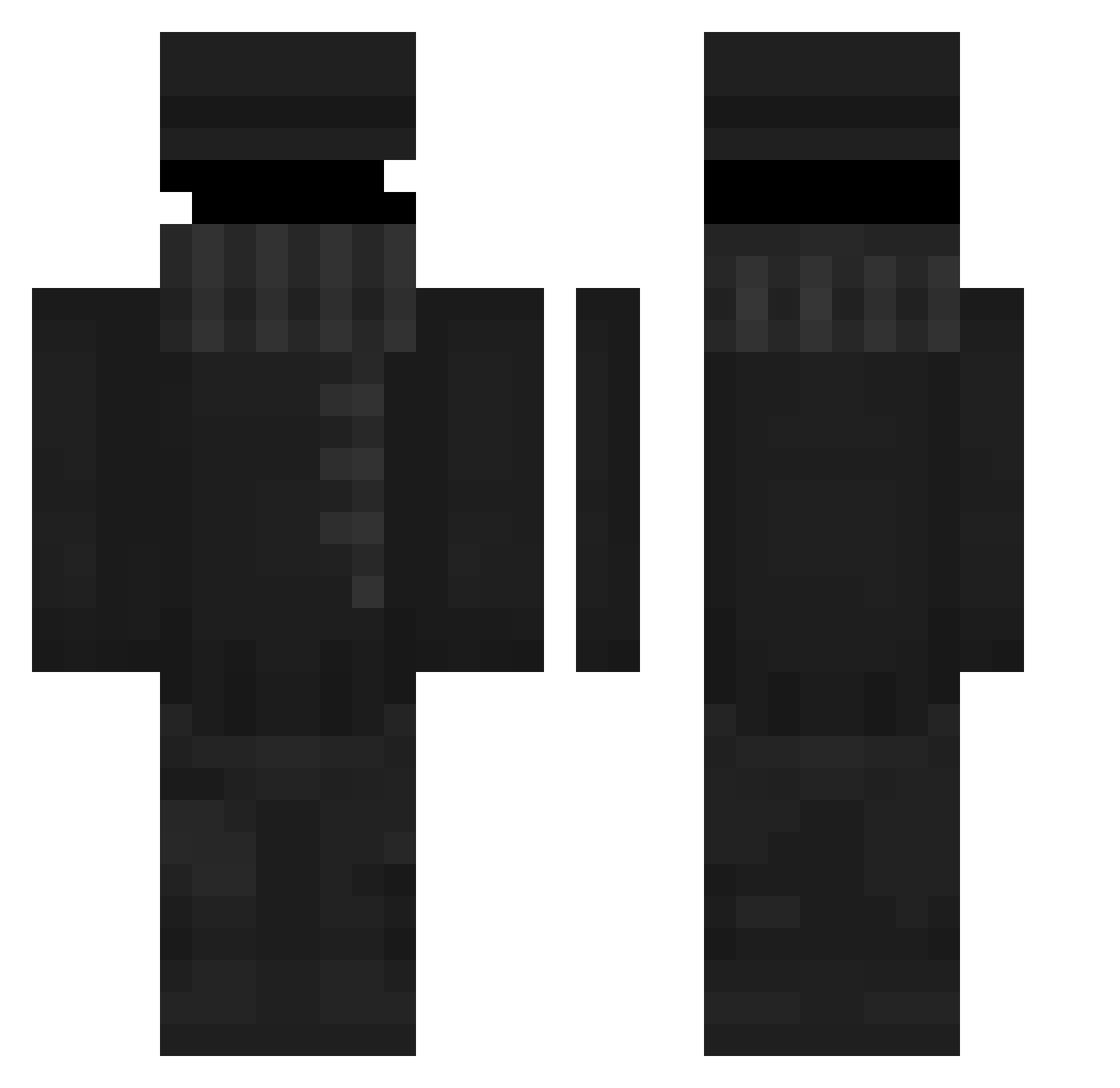 Mo285 Minecraft skin, front and back view