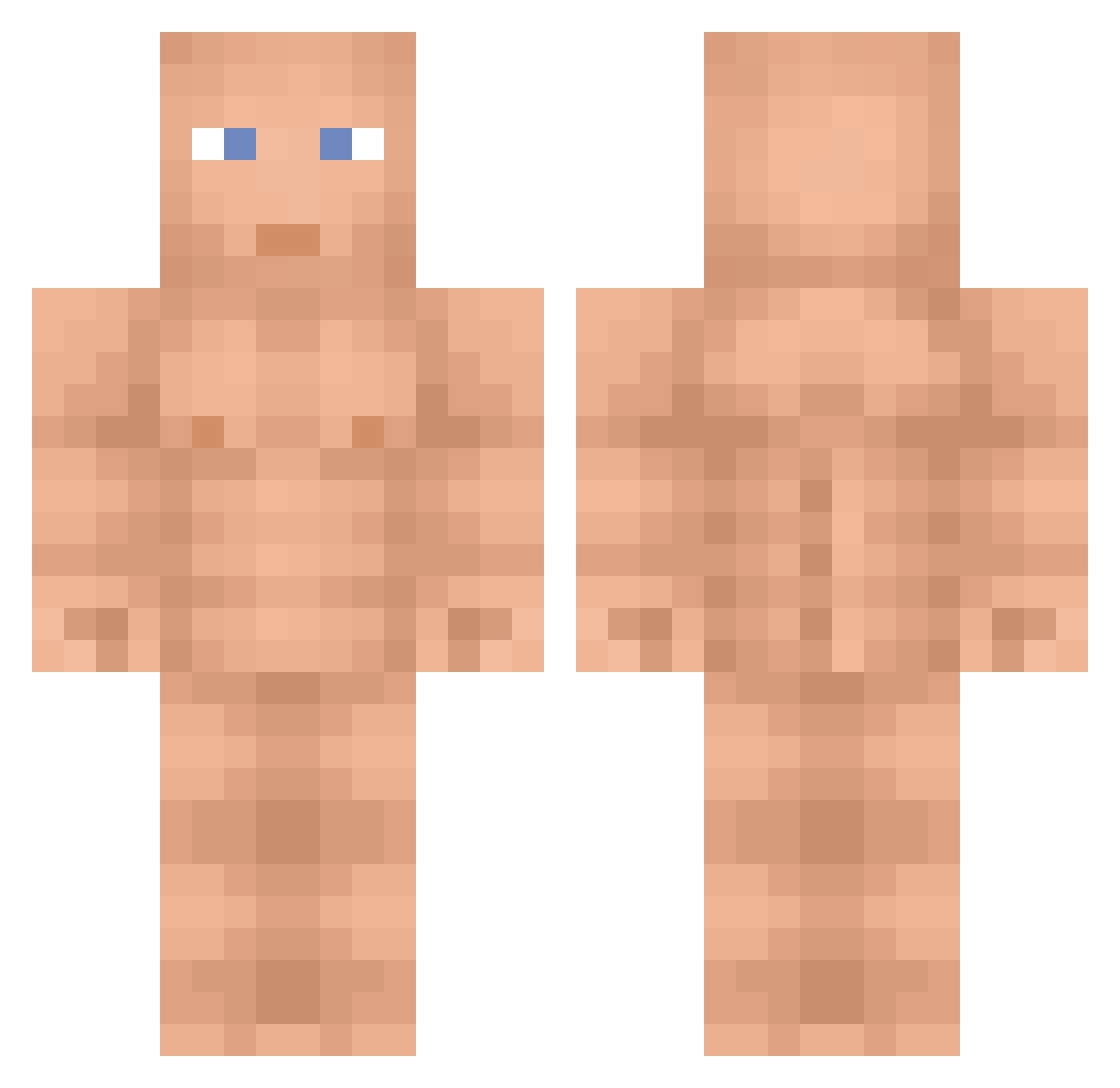 Lattuebec Minecraft skin, front and back view