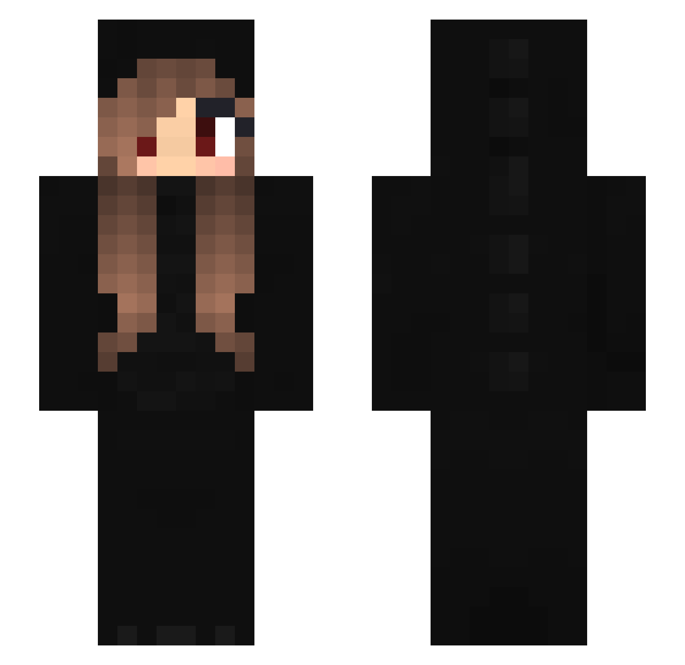 verqai Minecraft skin, front and back view