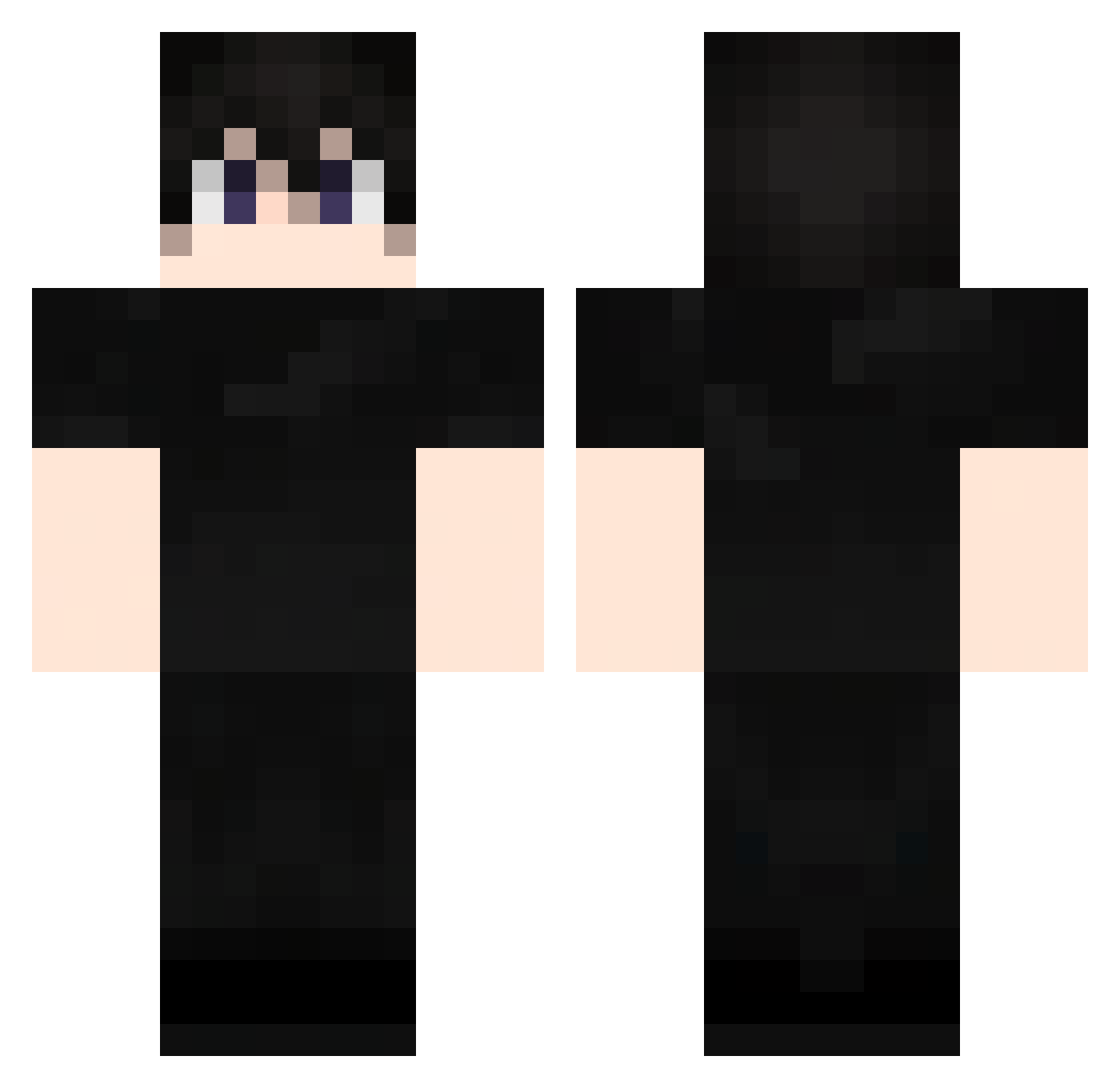Suxpzada Minecraft skin, front and back view