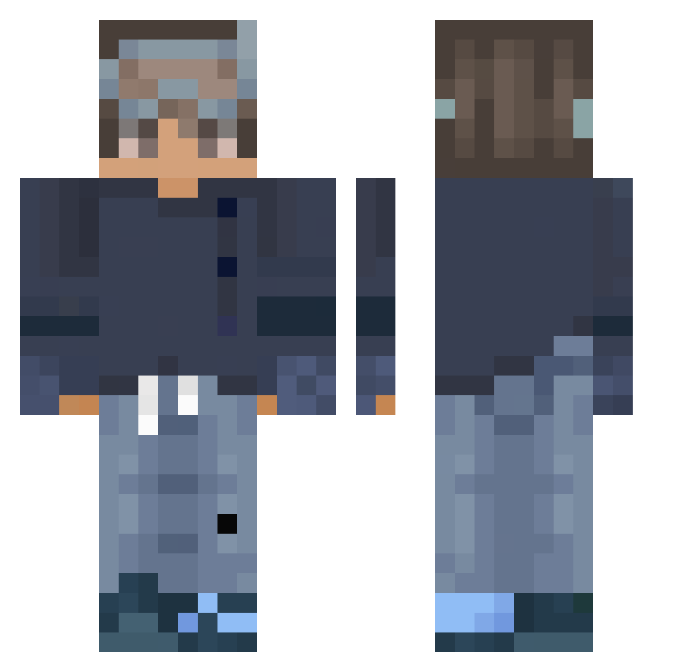 NoXXys_ Minecraft skin, front and back view