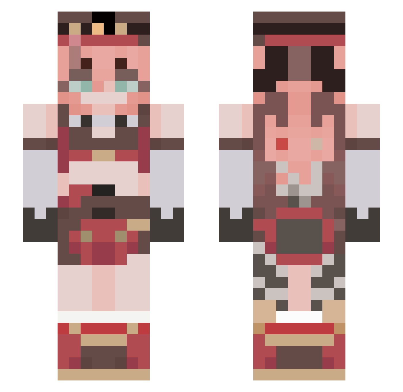 gaba11 Minecraft skin, front and back view
