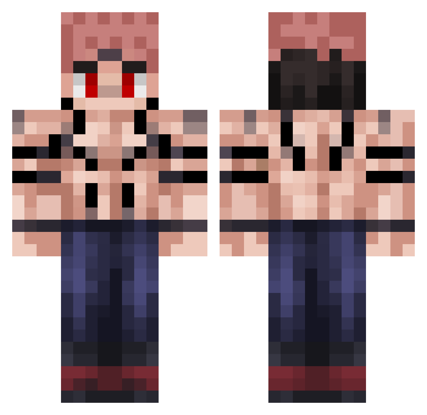 rip_unlucky Minecraft skin, front and back view