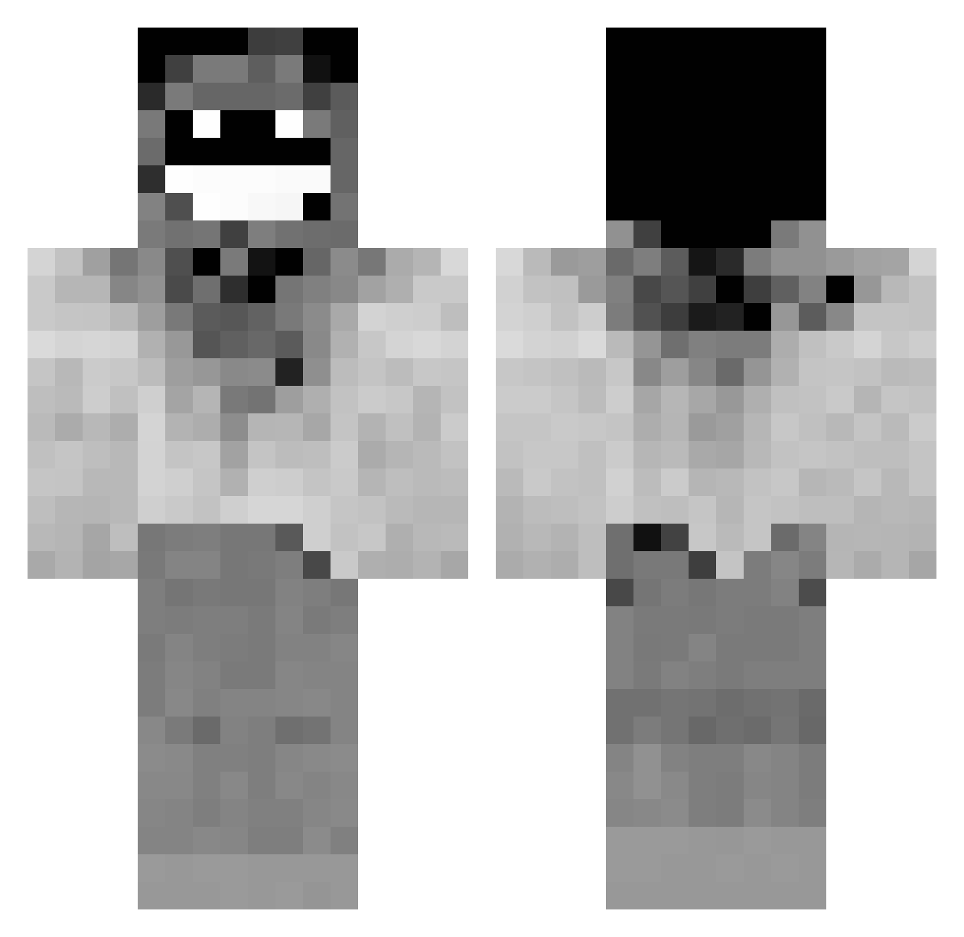 Rupturito Minecraft skin, front and back view