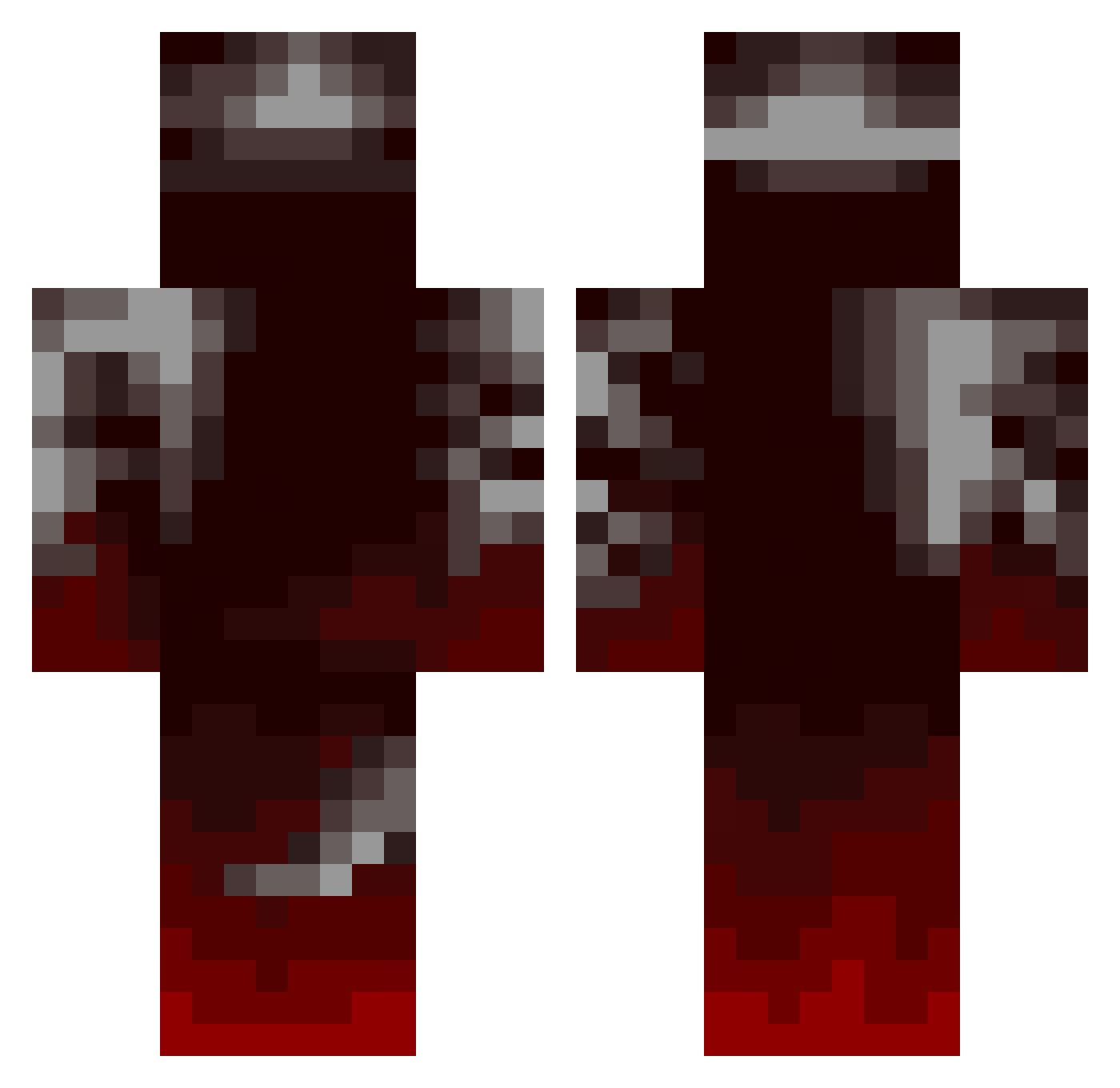 Budzik124 Minecraft skin, front and back view