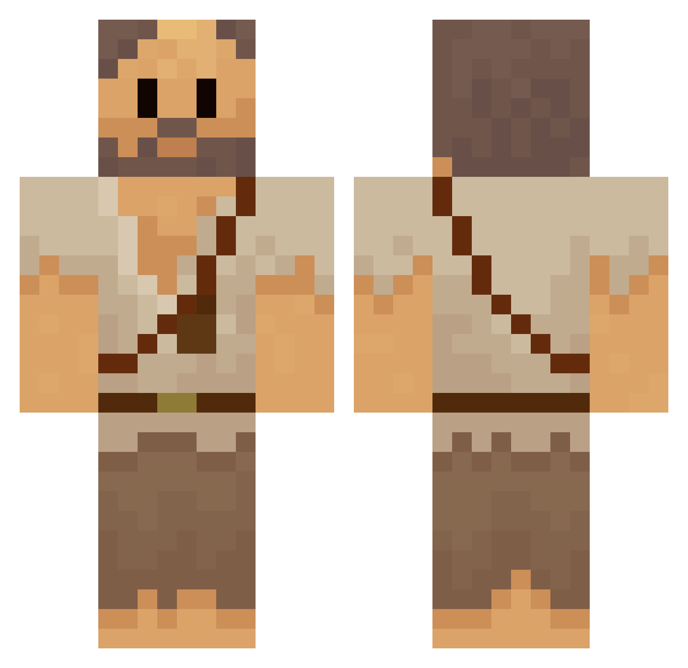 lostdelta Minecraft skin, front and back view