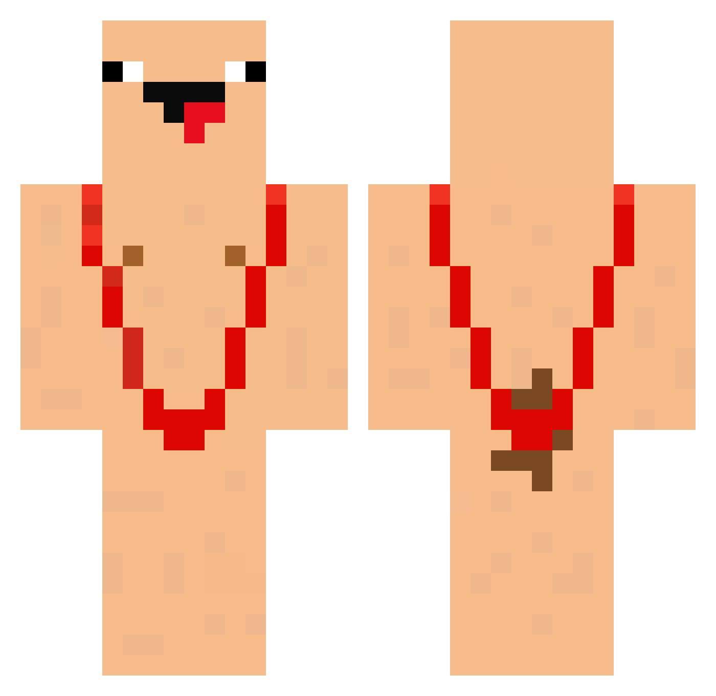 GeNS128 Minecraft skin, front and back view