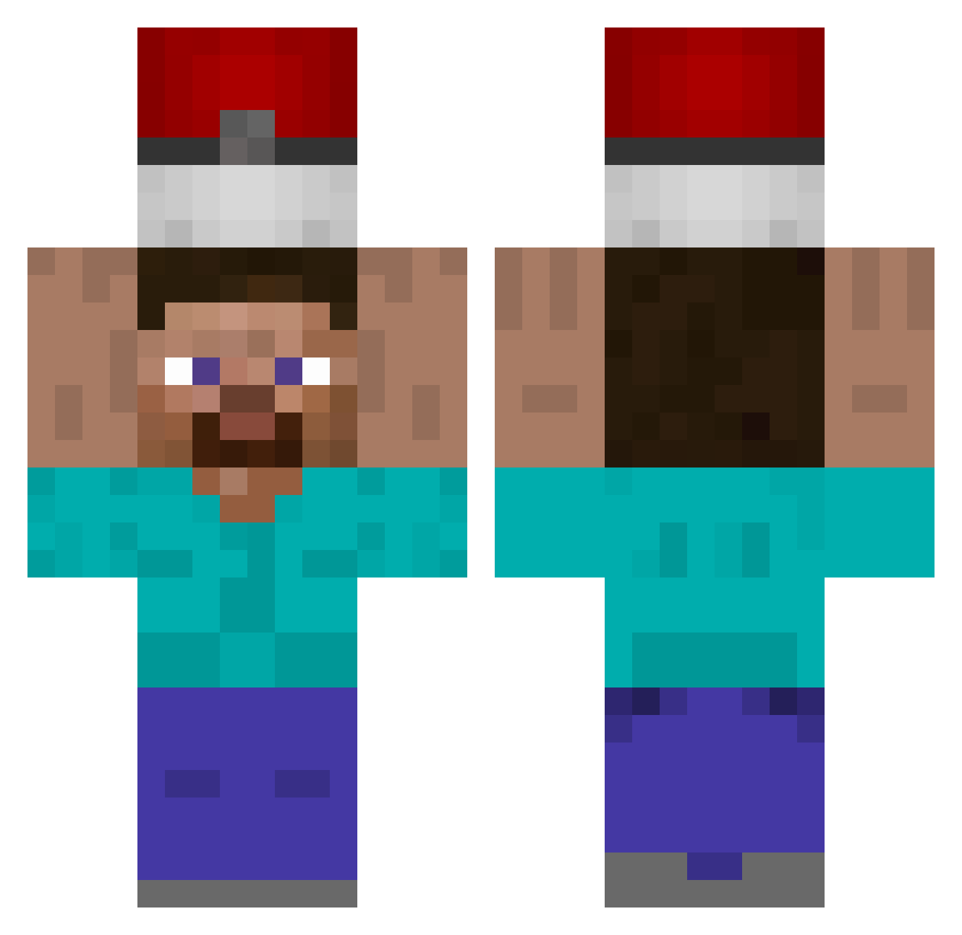 lIlllIlIlllll Minecraft skin, front and back view