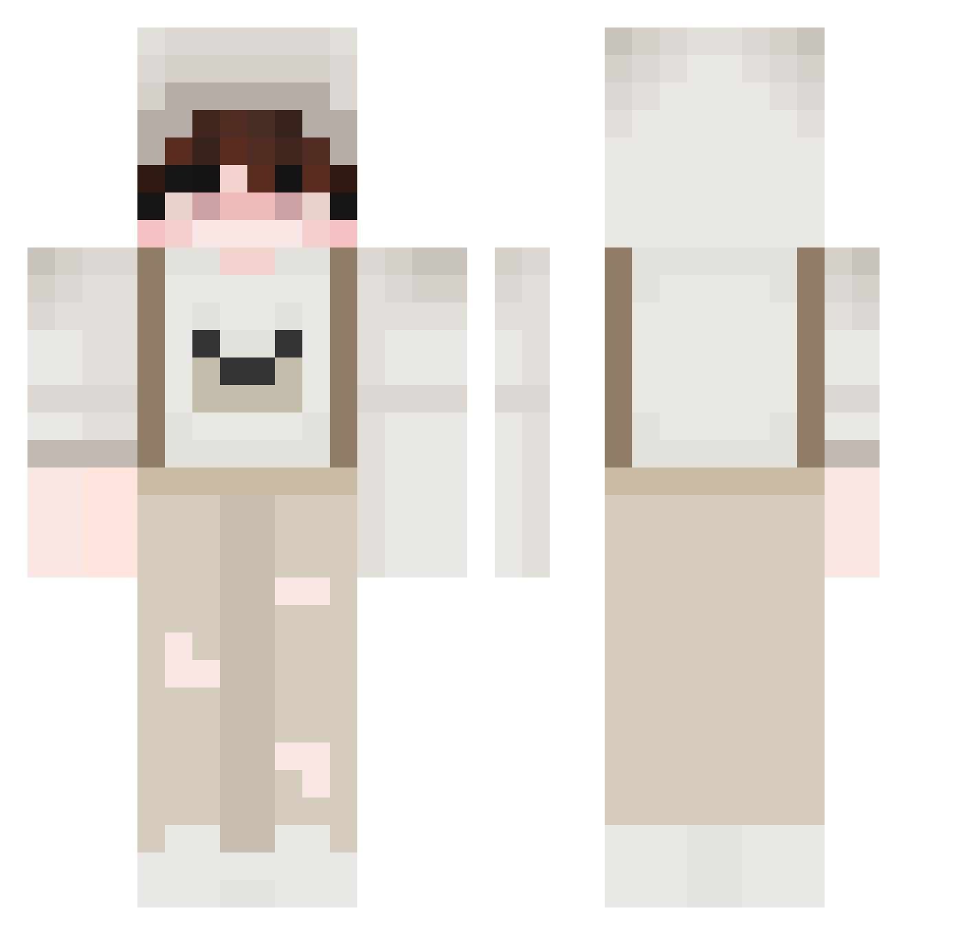 Sebber23465 Minecraft skin, front and back view