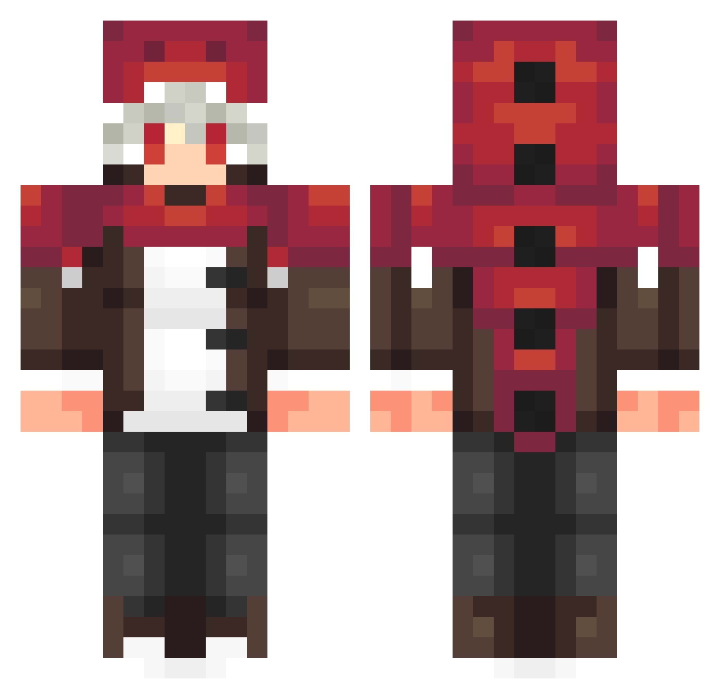 Thor60 Minecraft skin, front and back view