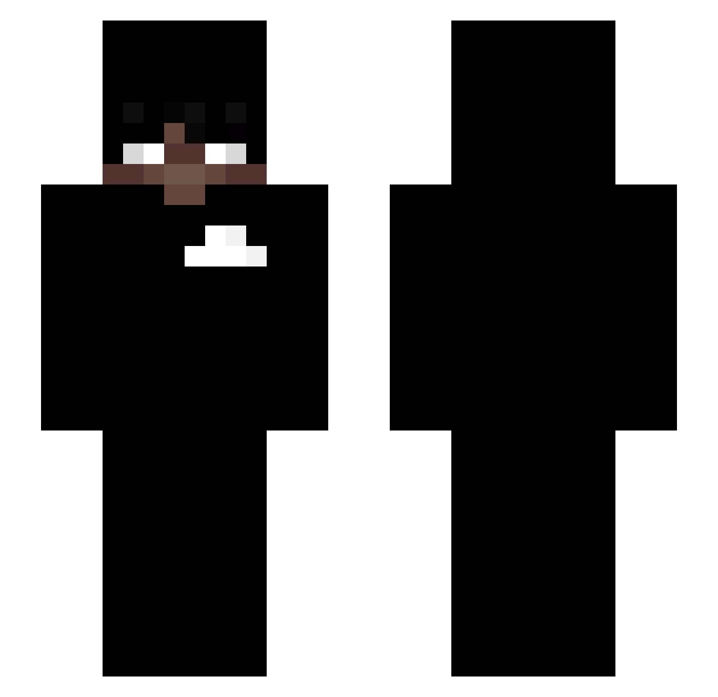 DarkTerminal Minecraft skin, front and back view