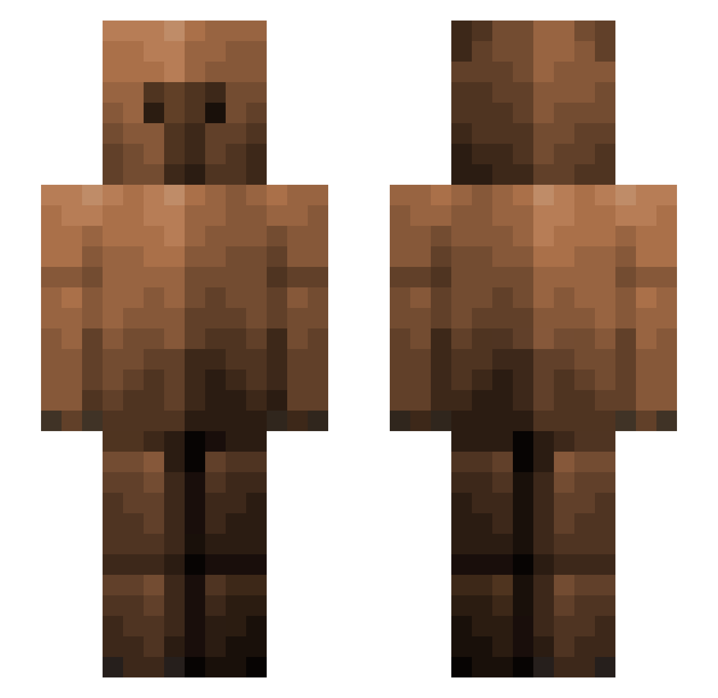 xfaaaiith Minecraft skin, front and back view