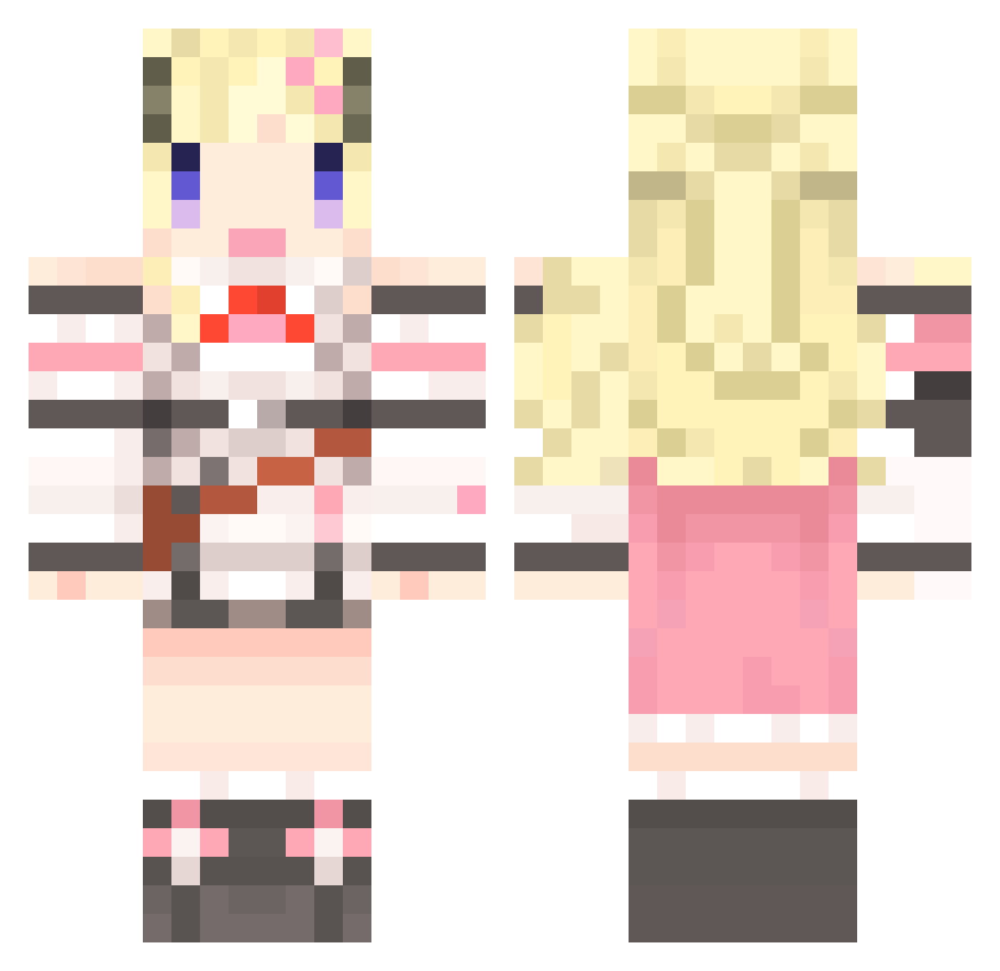 Appalonise Minecraft skin, front and back view