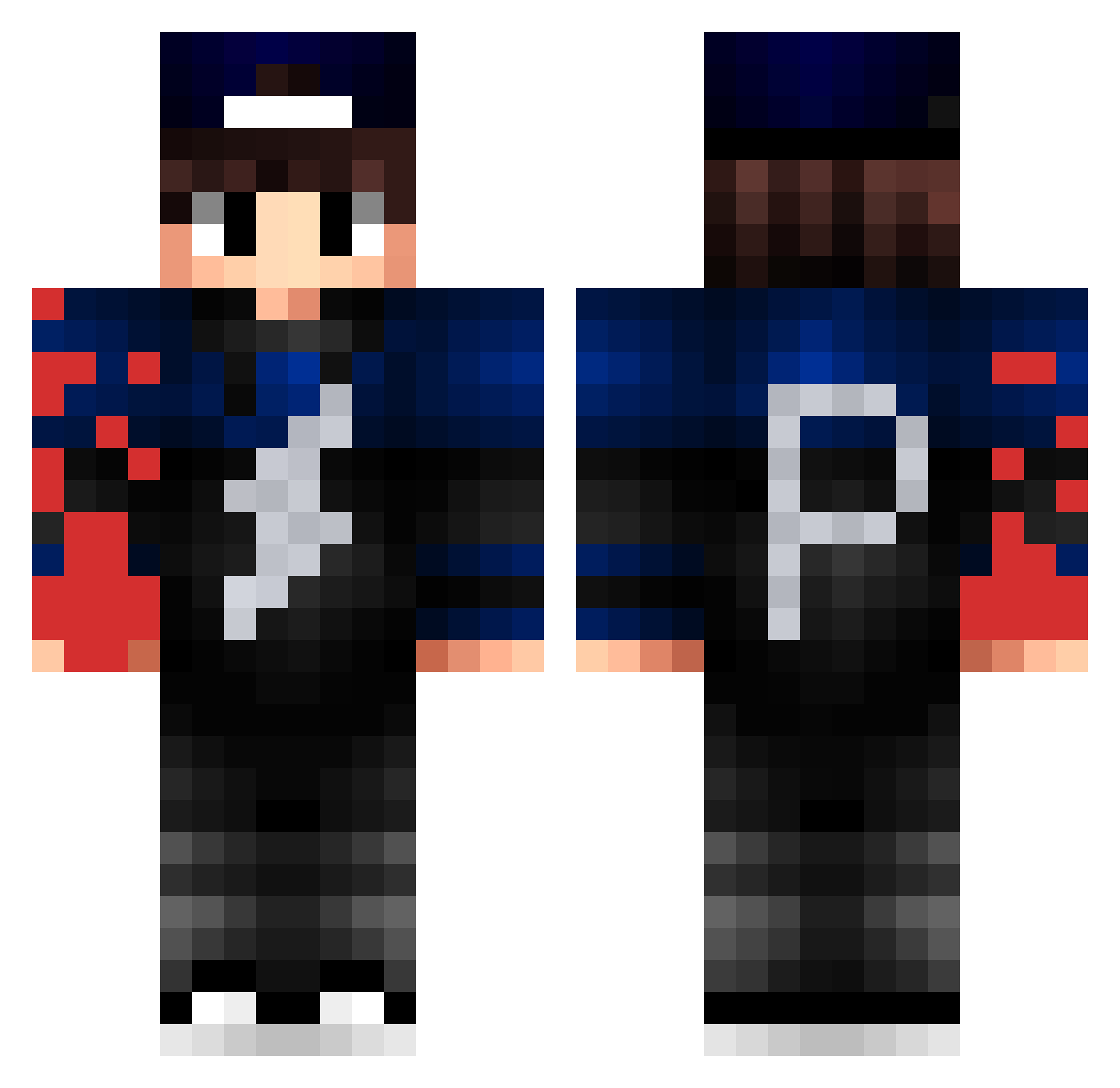 GuneyPoyraz Minecraft skin, front and back view
