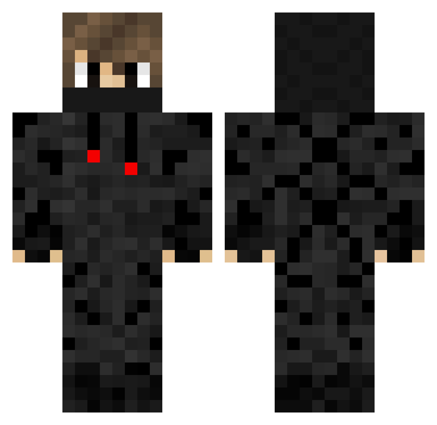 Tomas_Ninja Minecraft skin, front and back view