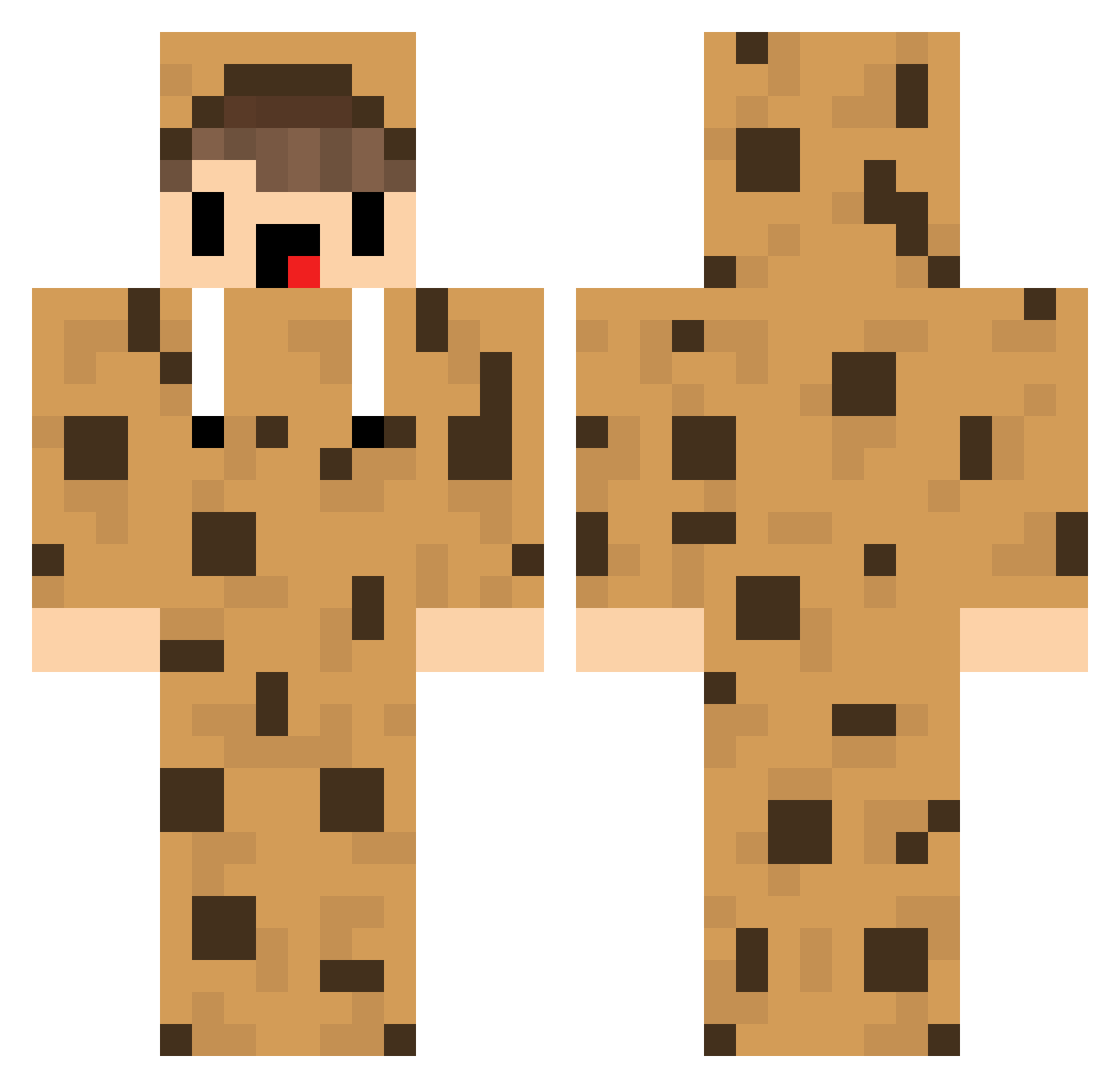 LE_c00kie Minecraft skin, front and back view