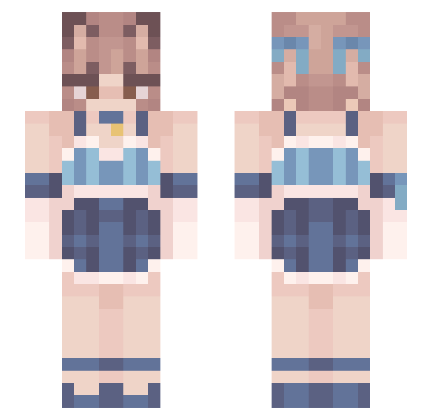 ShadThing Minecraft skin, front and back view