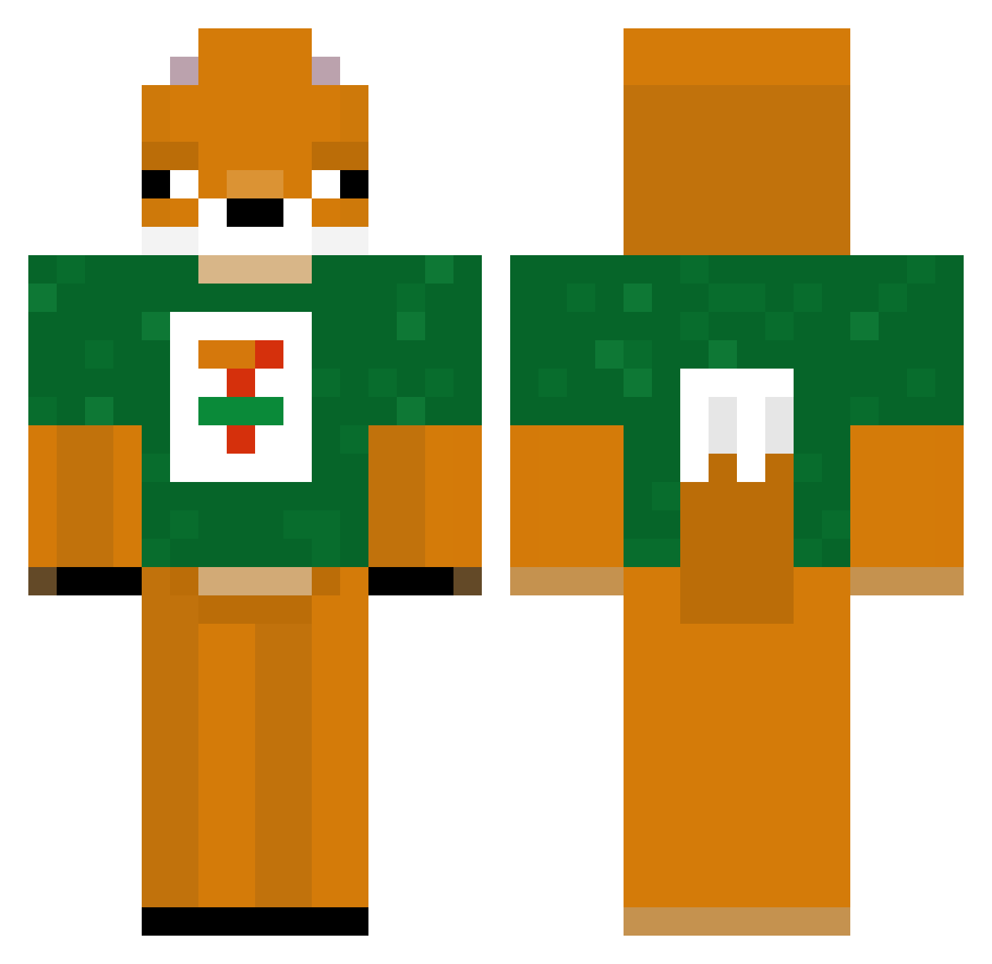 Gold_Harbor Minecraft skin, front and back view