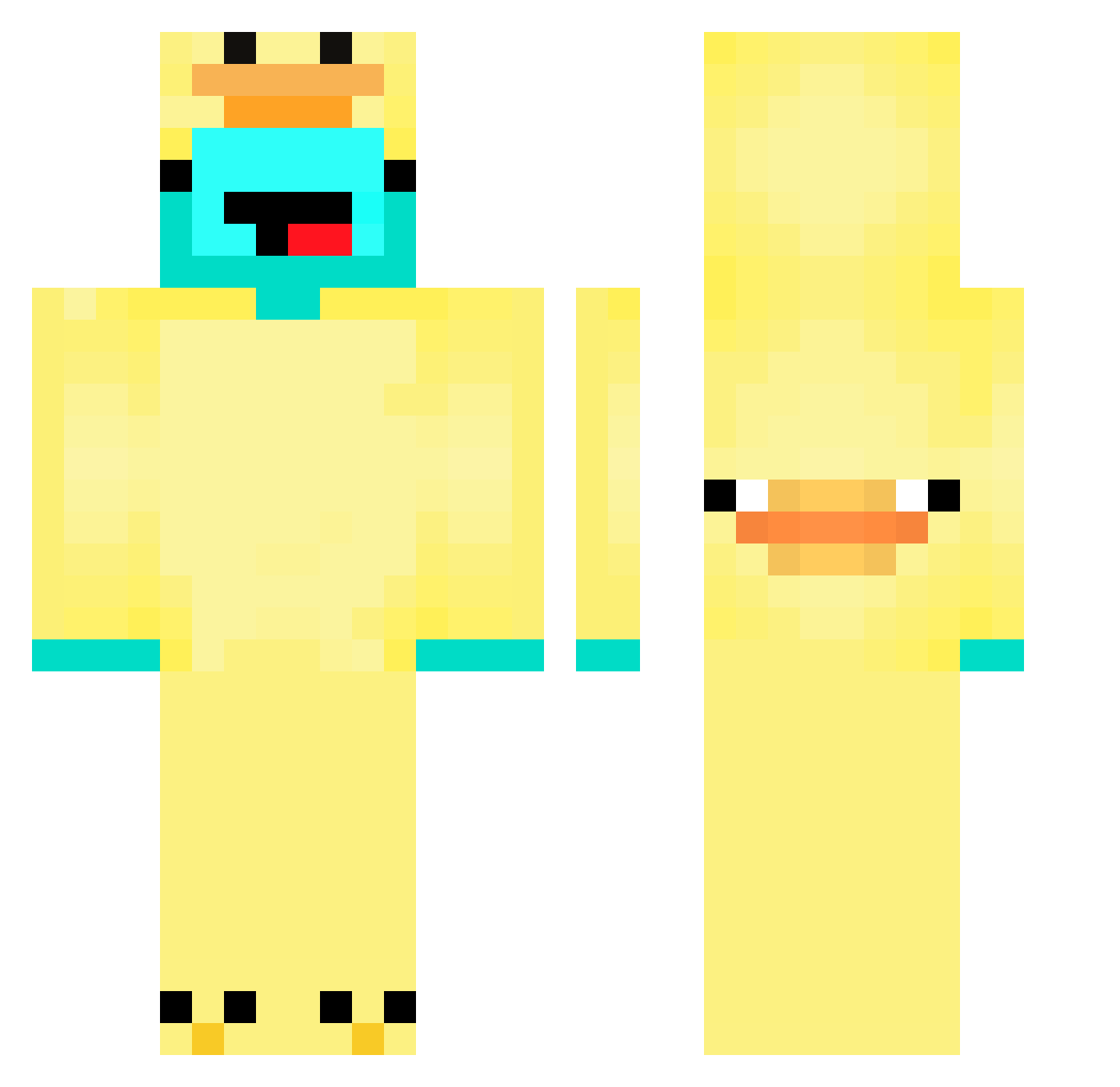 BickyBurger97 Minecraft skin, front and back view