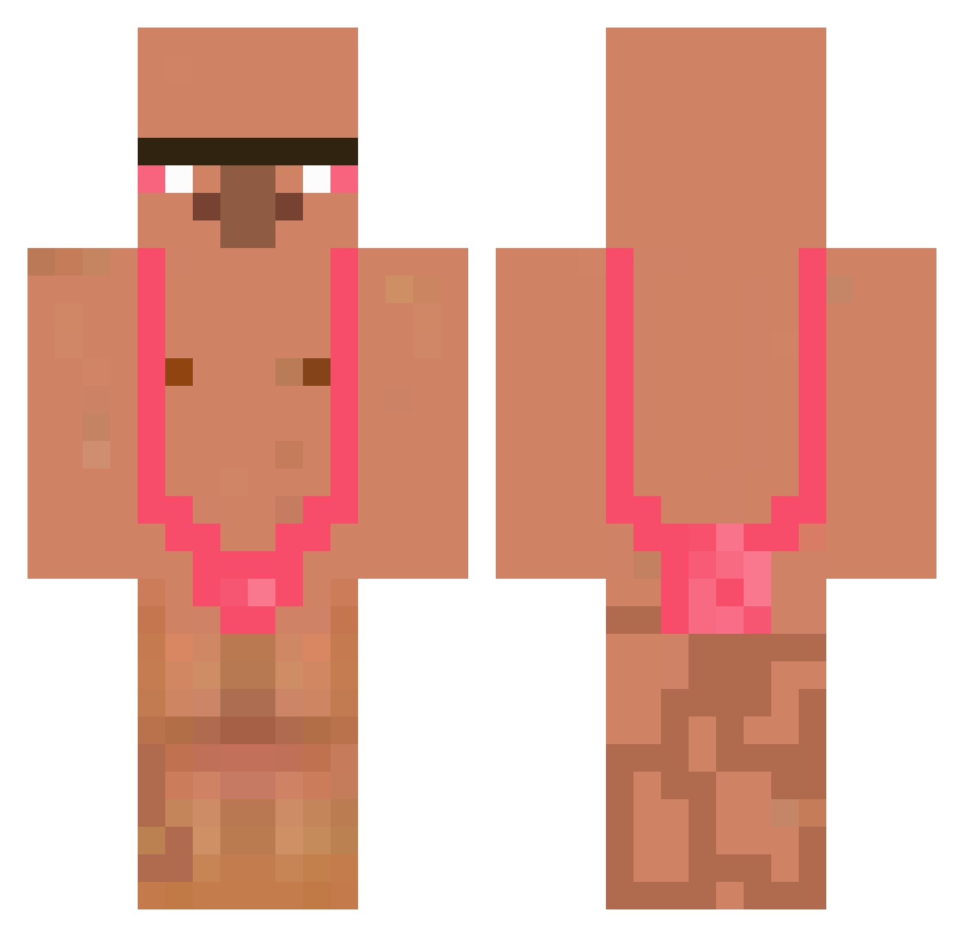ahlauren Minecraft skin, front and back view