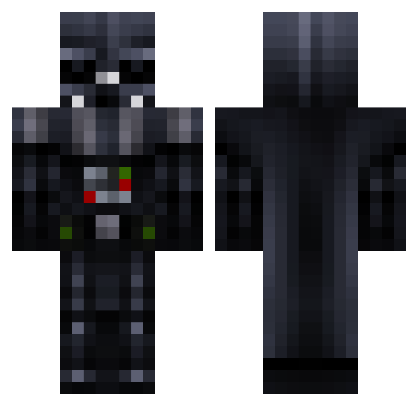 Biaaluch Minecraft skin, front and back view
