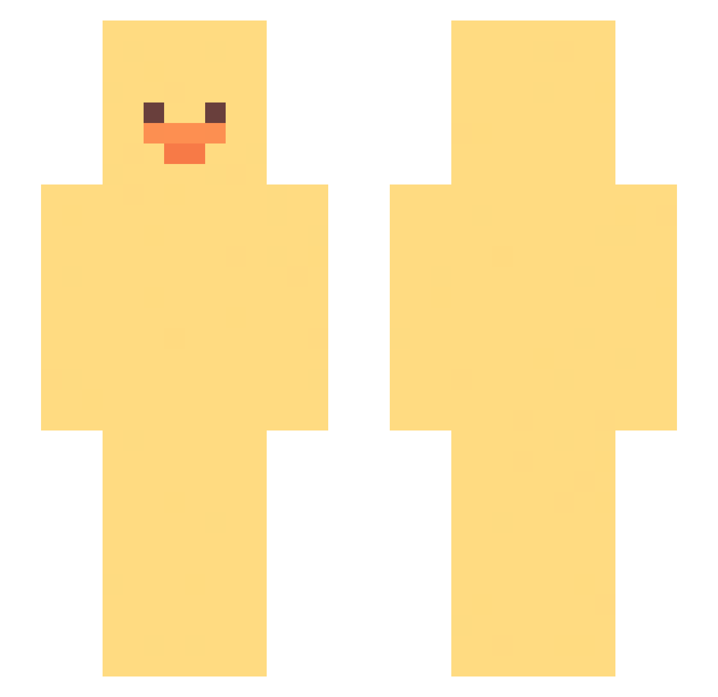 teuggong Minecraft skin, front and back view