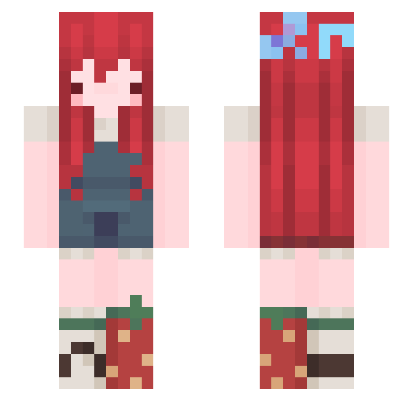 Krycha_Gabrycha Minecraft skin, front and back view