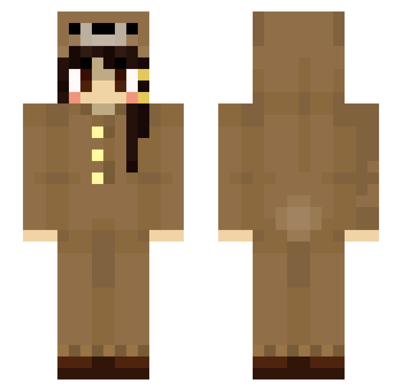 Kill3rGoDzZ Minecraft skin, front and back view
