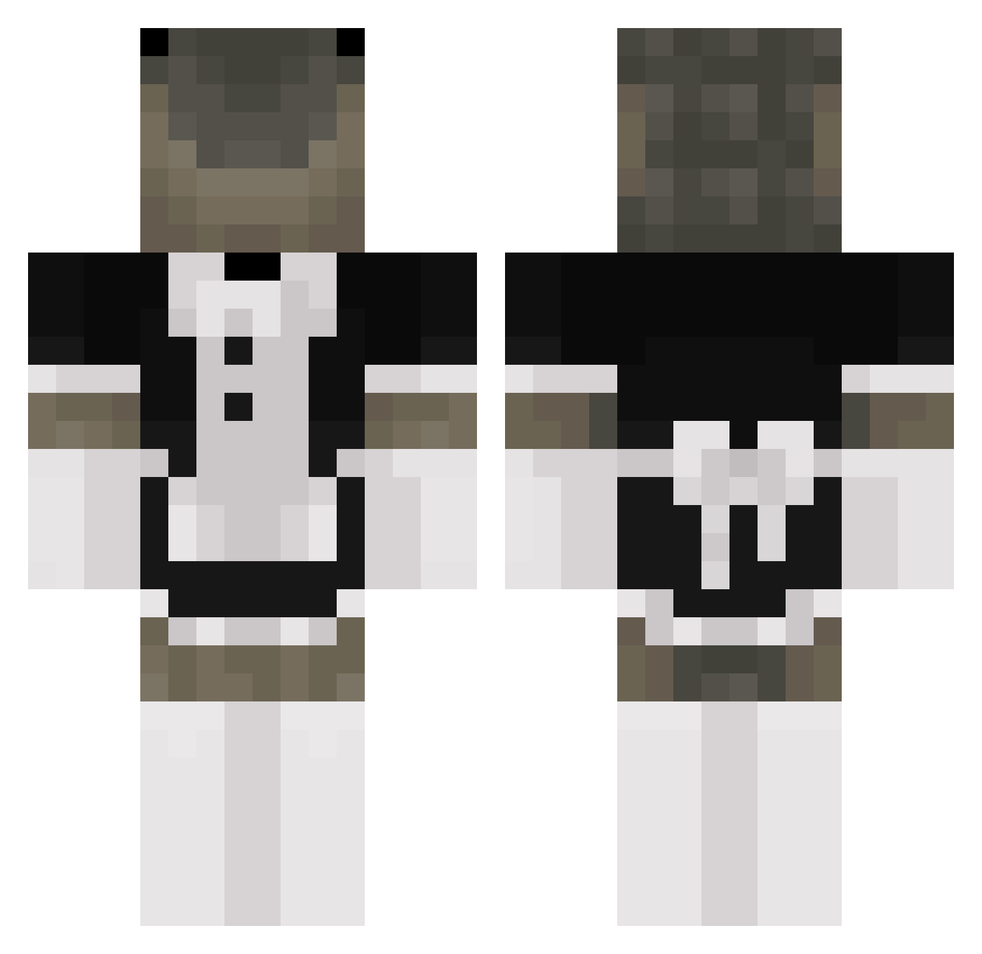 vgrm Minecraft skin, front and back view