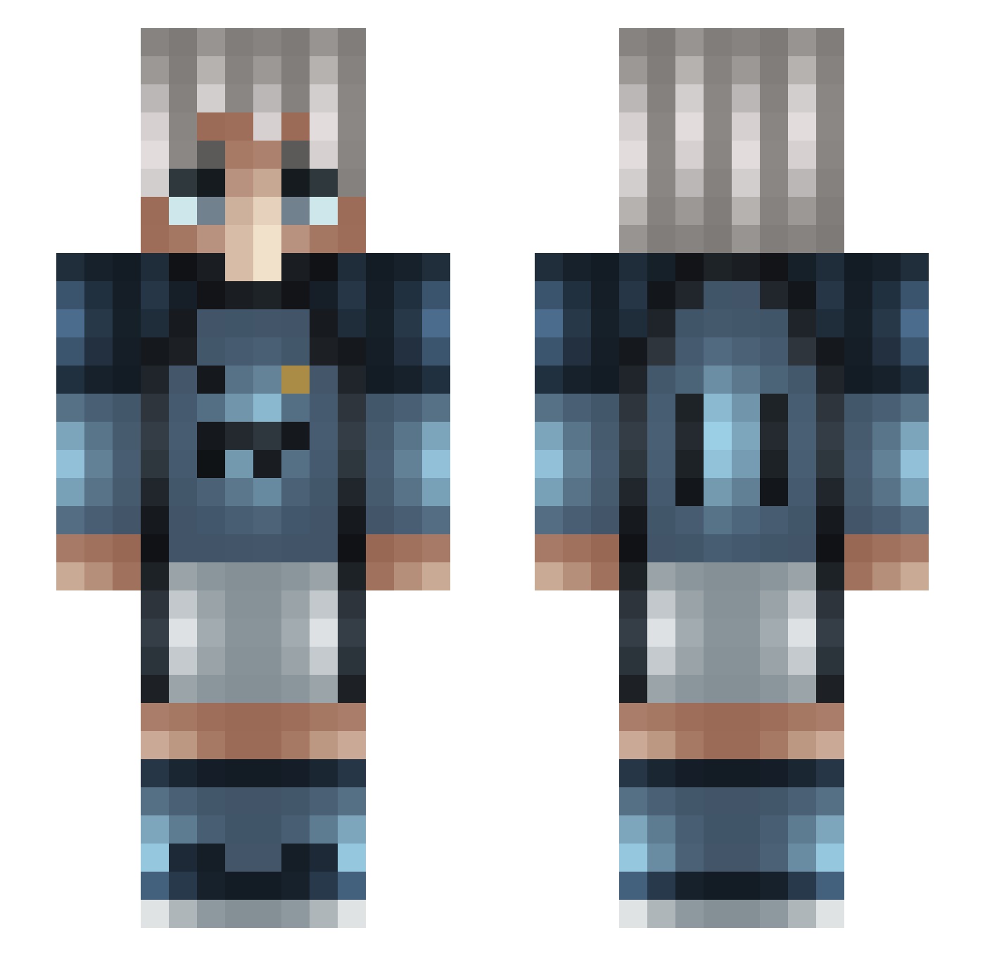 einsamerwolf24 Minecraft skin, front and back view