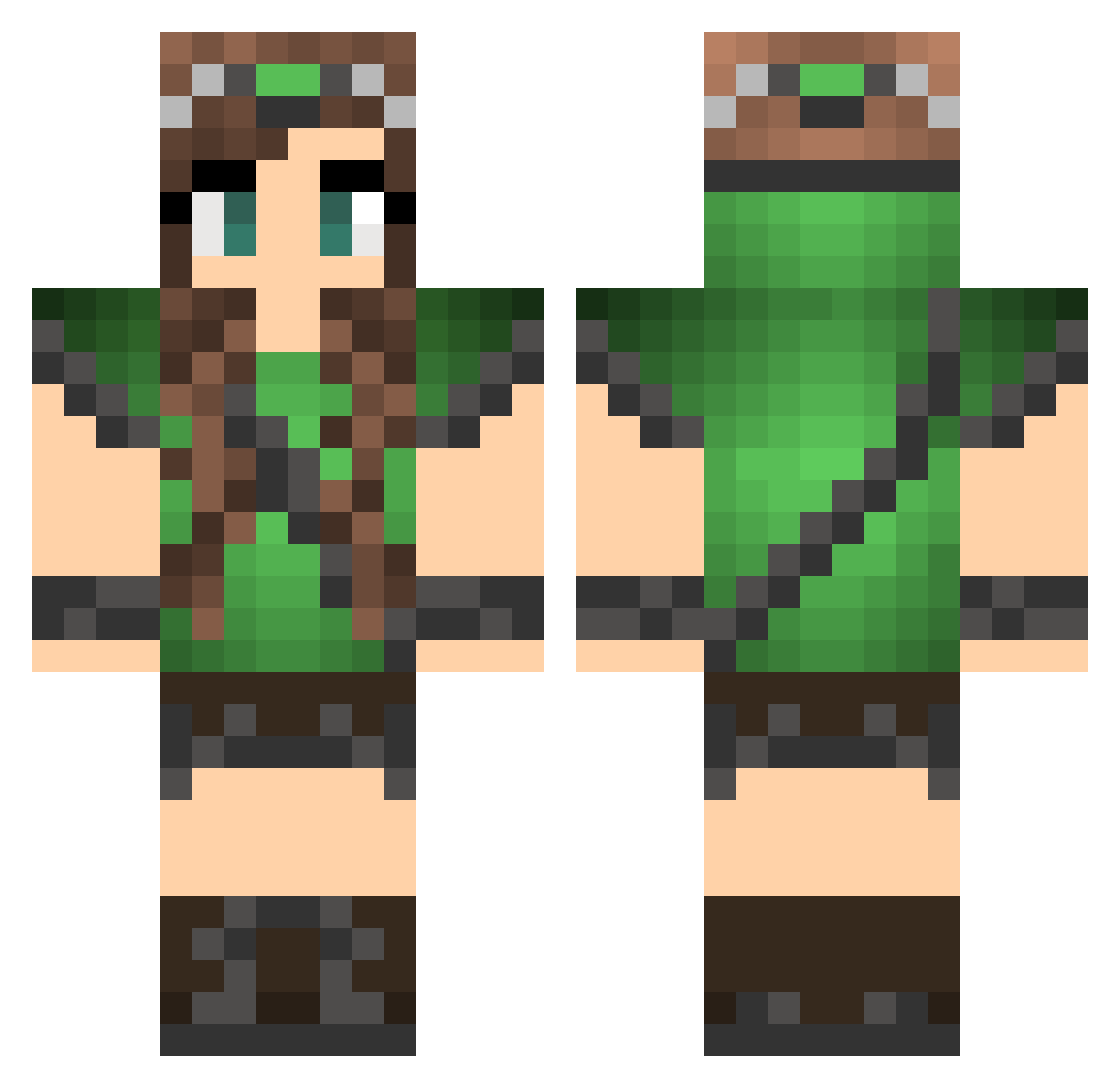 Catriona Minecraft skin, front and back view