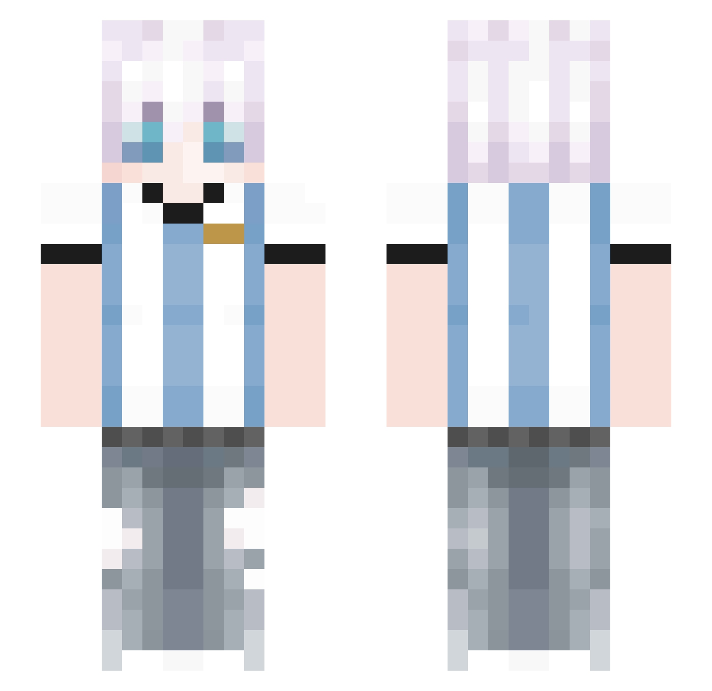 TJMA202 Minecraft skin, front and back view