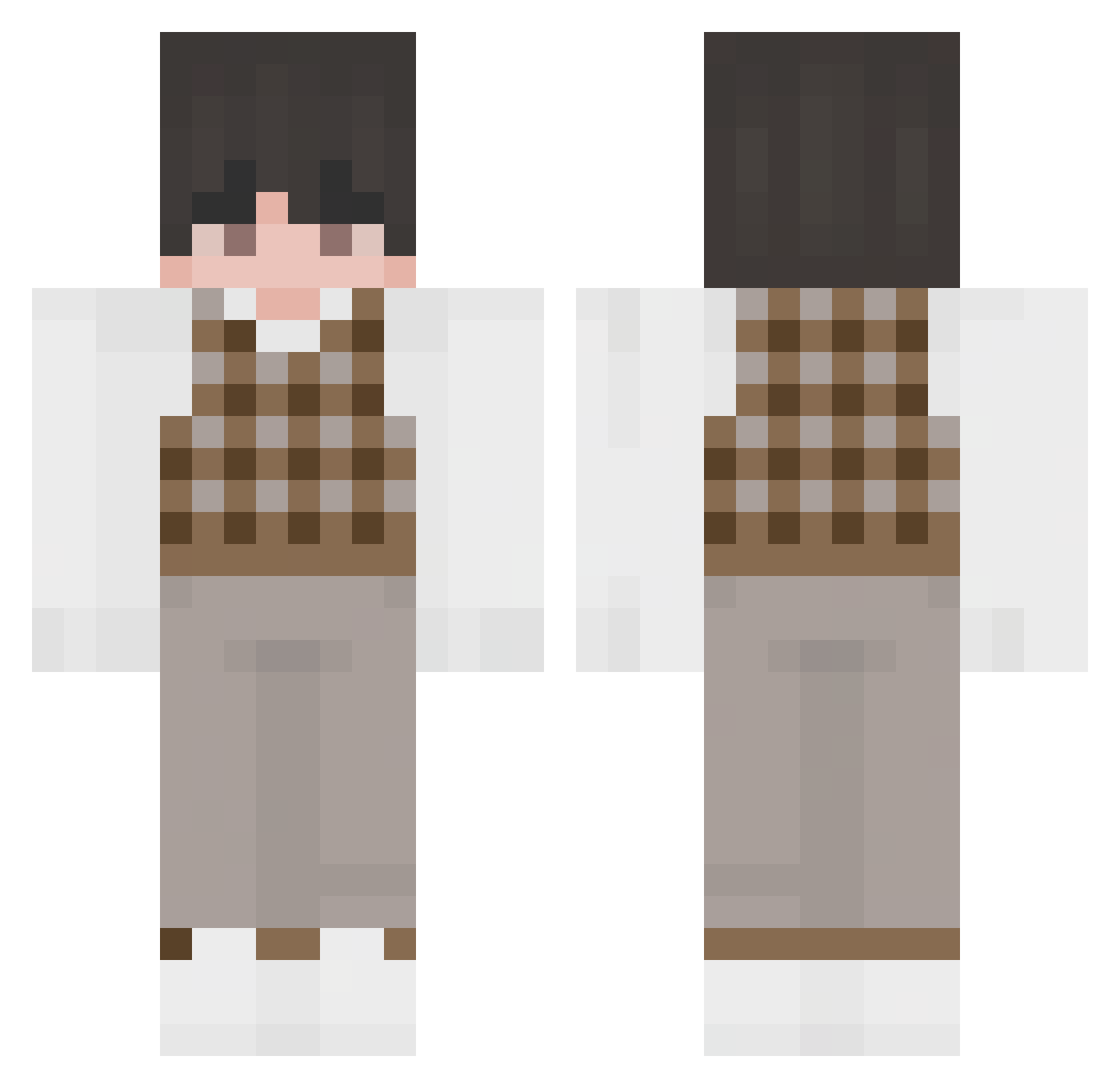 Xerya0_0 Minecraft skin, front and back view