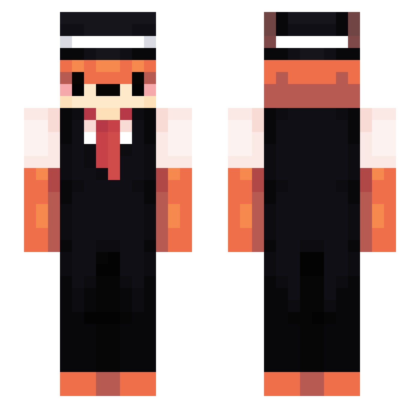 Yako_Taco Minecraft skin, front and back view