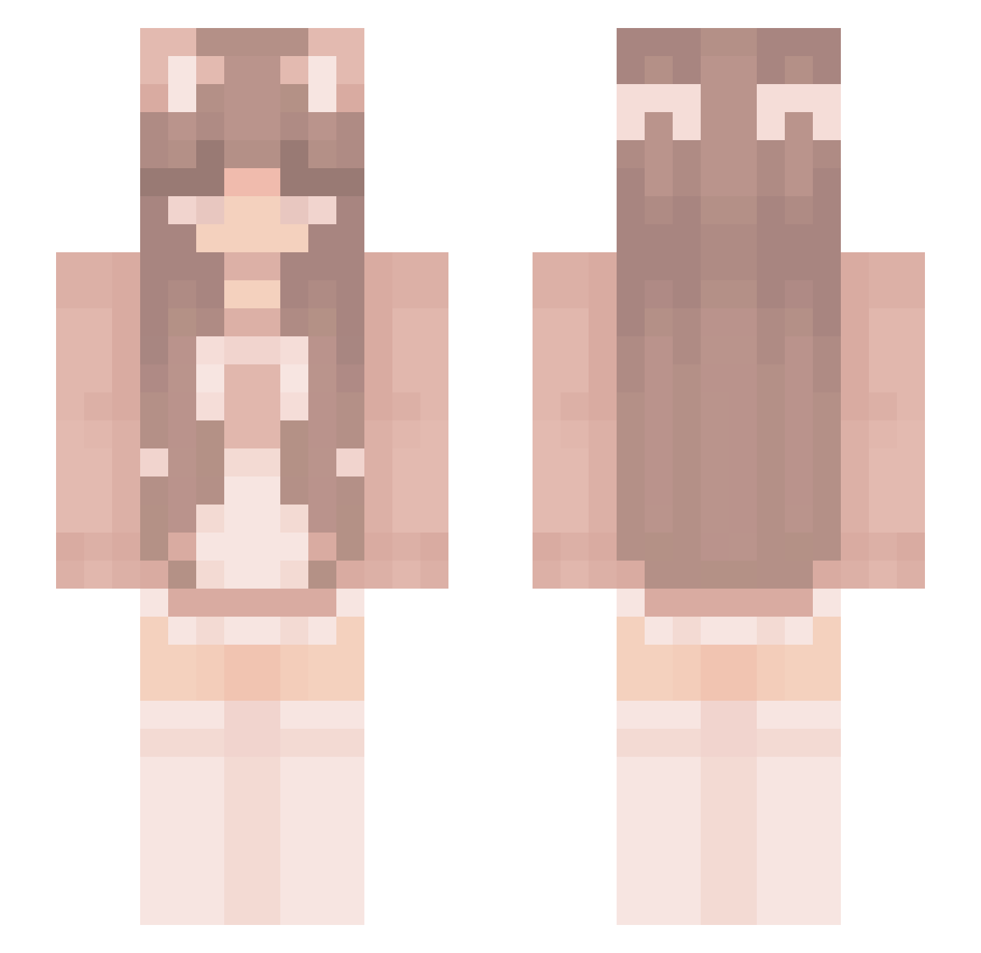 puppygirlarfs Minecraft skin, front and back view