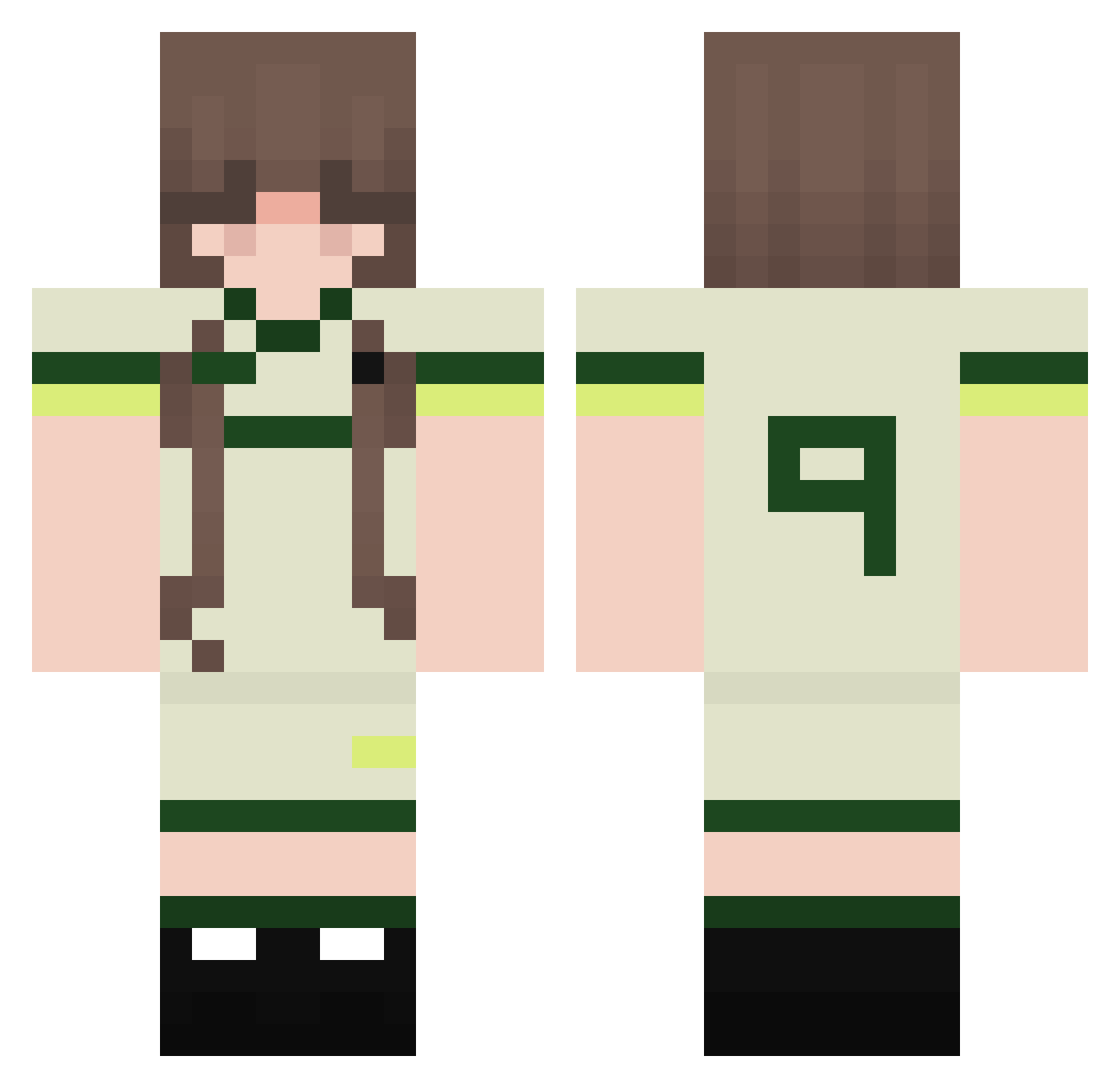 benchilwell Minecraft skin, front and back view