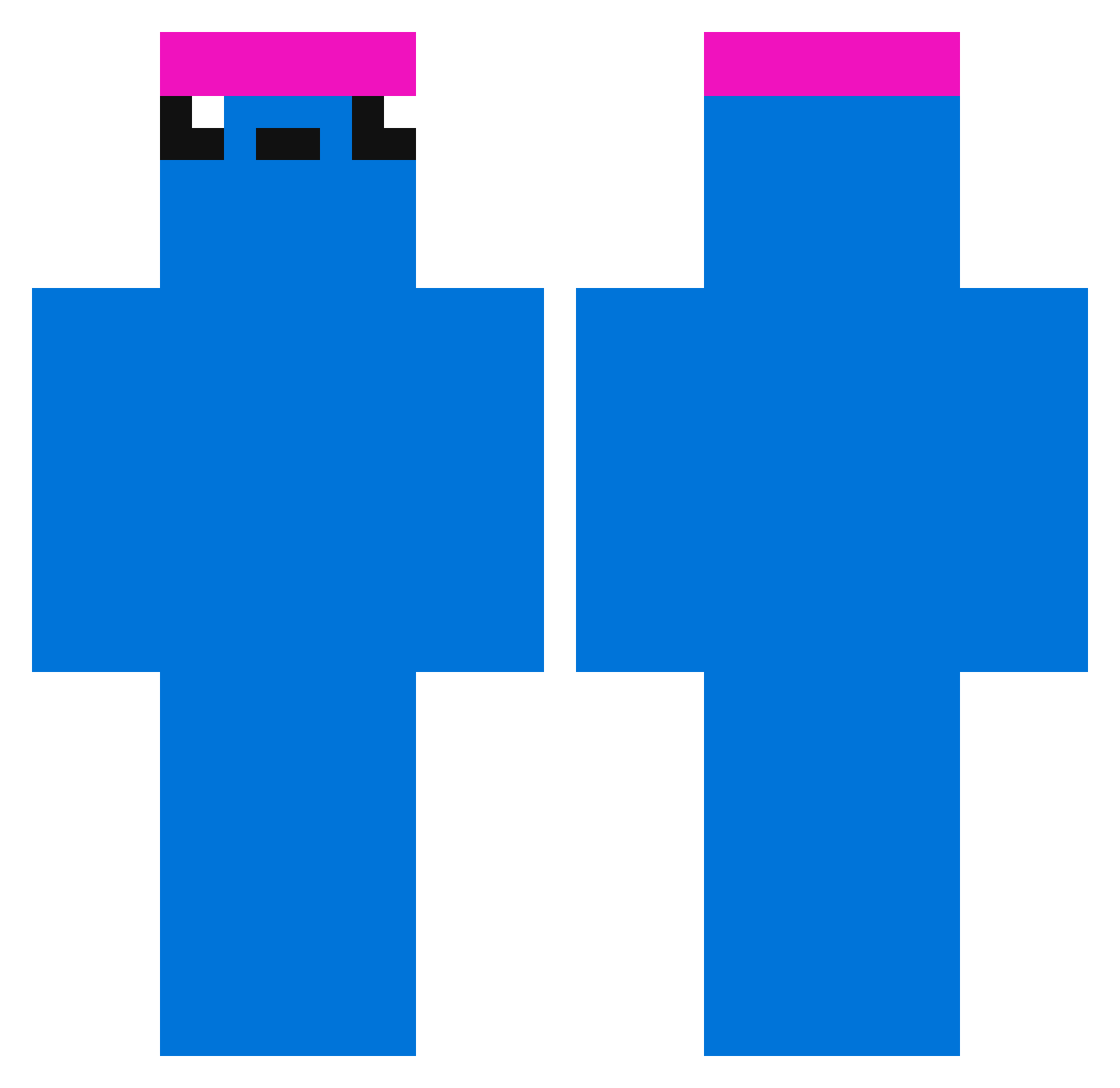 cookiemonster344 Minecraft skin, front and back view