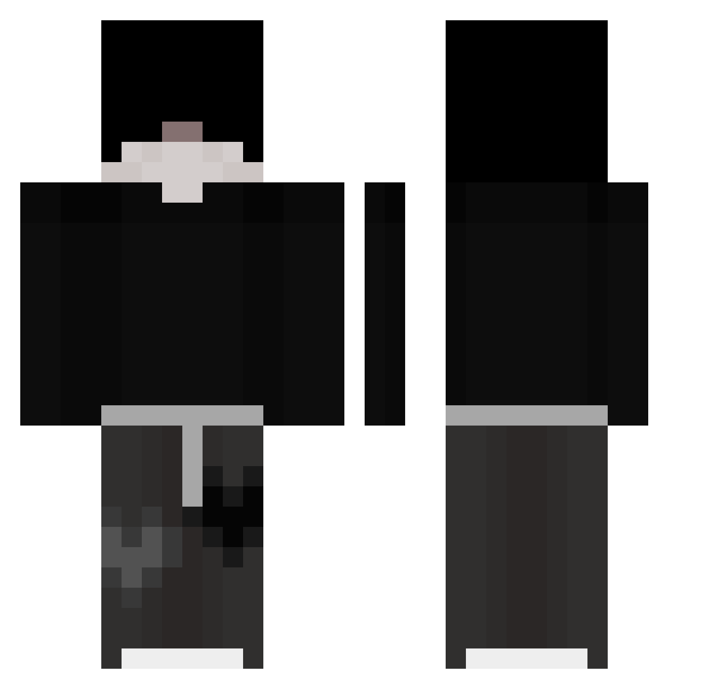 zxc__ Minecraft skin, front and back view