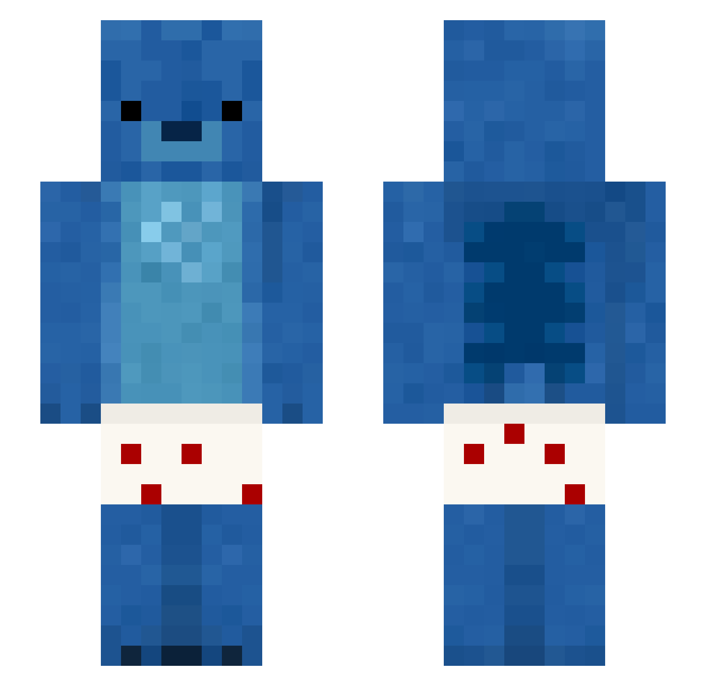 FlexMinecraft Minecraft skin, front and back view
