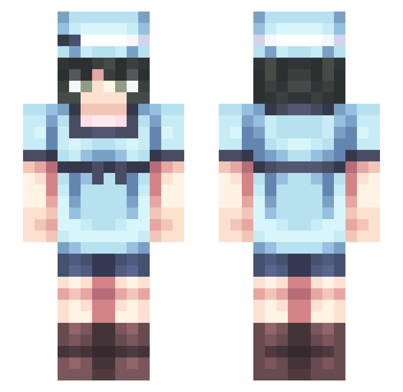 dinogoo2 Minecraft skin, front and back view