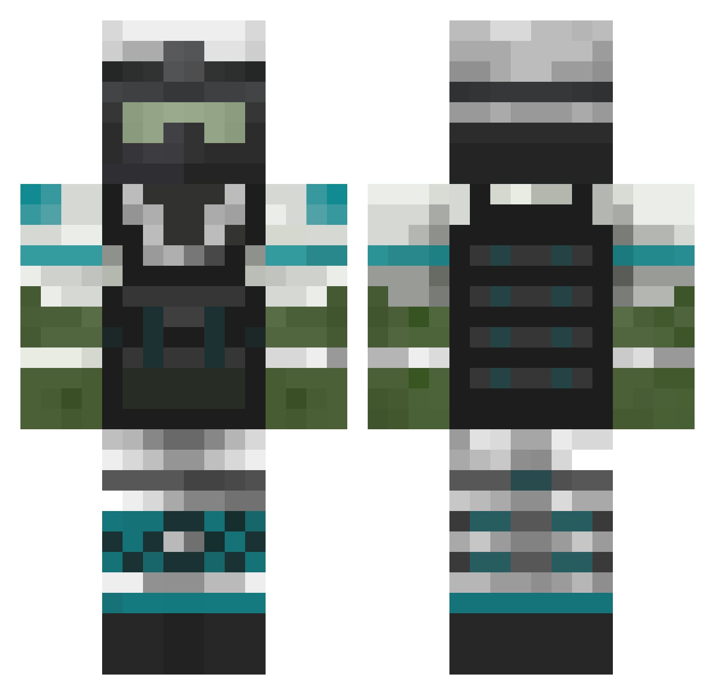 liammost Minecraft skin, front and back view