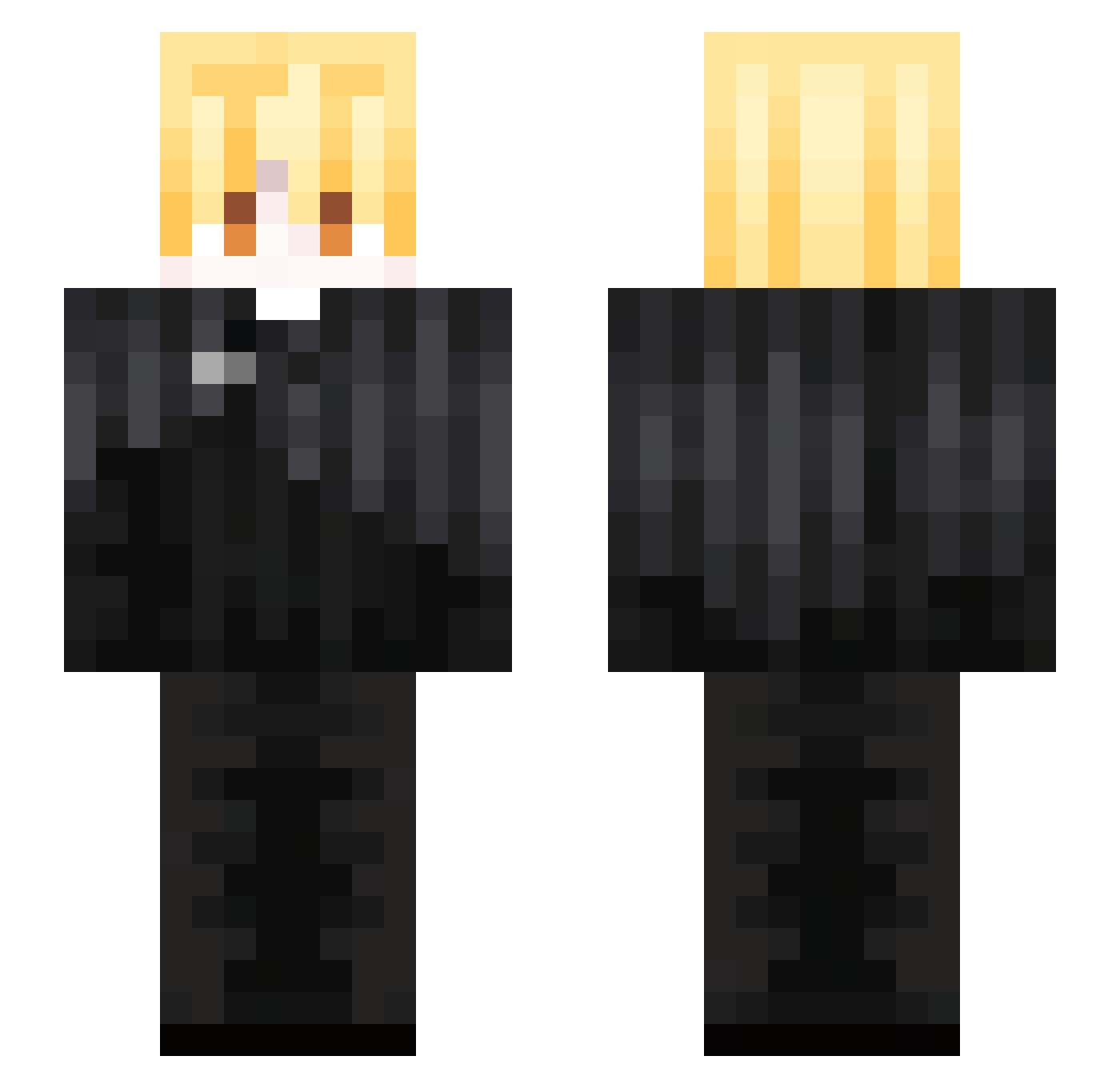 Intj5w Minecraft skin, front and back view